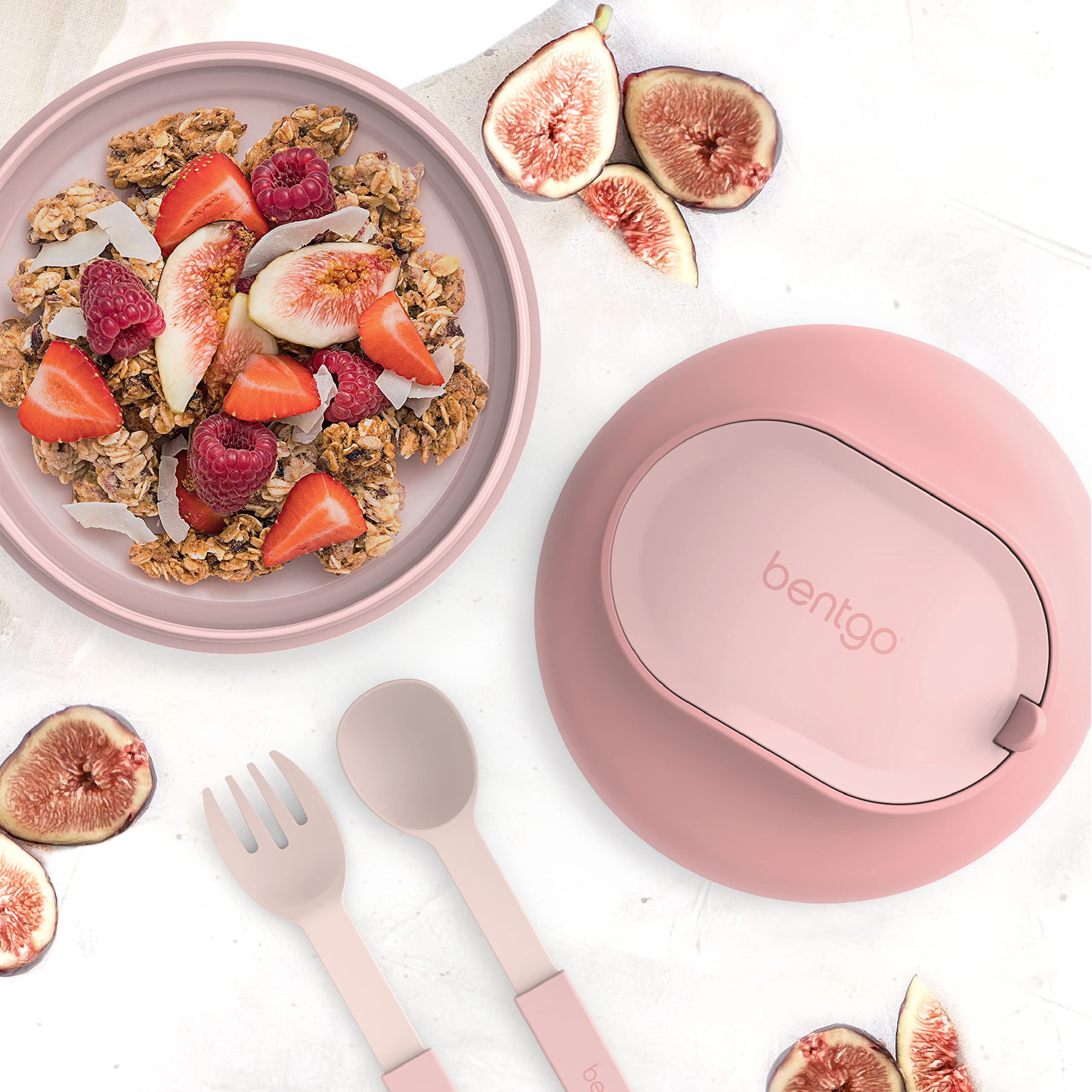 bentgo-bowl-insulated-leak-resistant-food-bowl-with-snack-compartment-collapsibl image 2