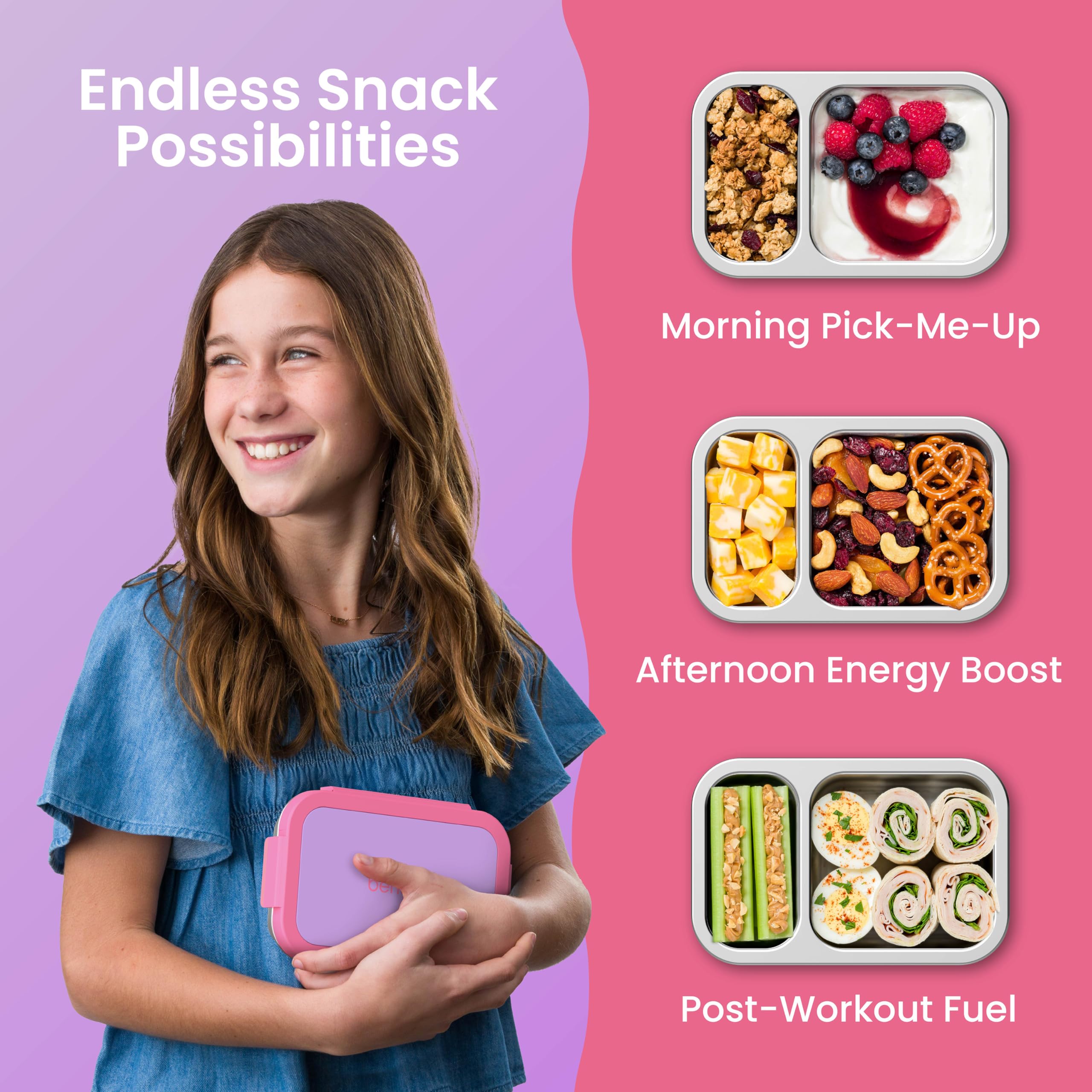 bentgo-stainless-steel-snack-box-leak-proof-2-compartment-2-cup-snack-container- image 4