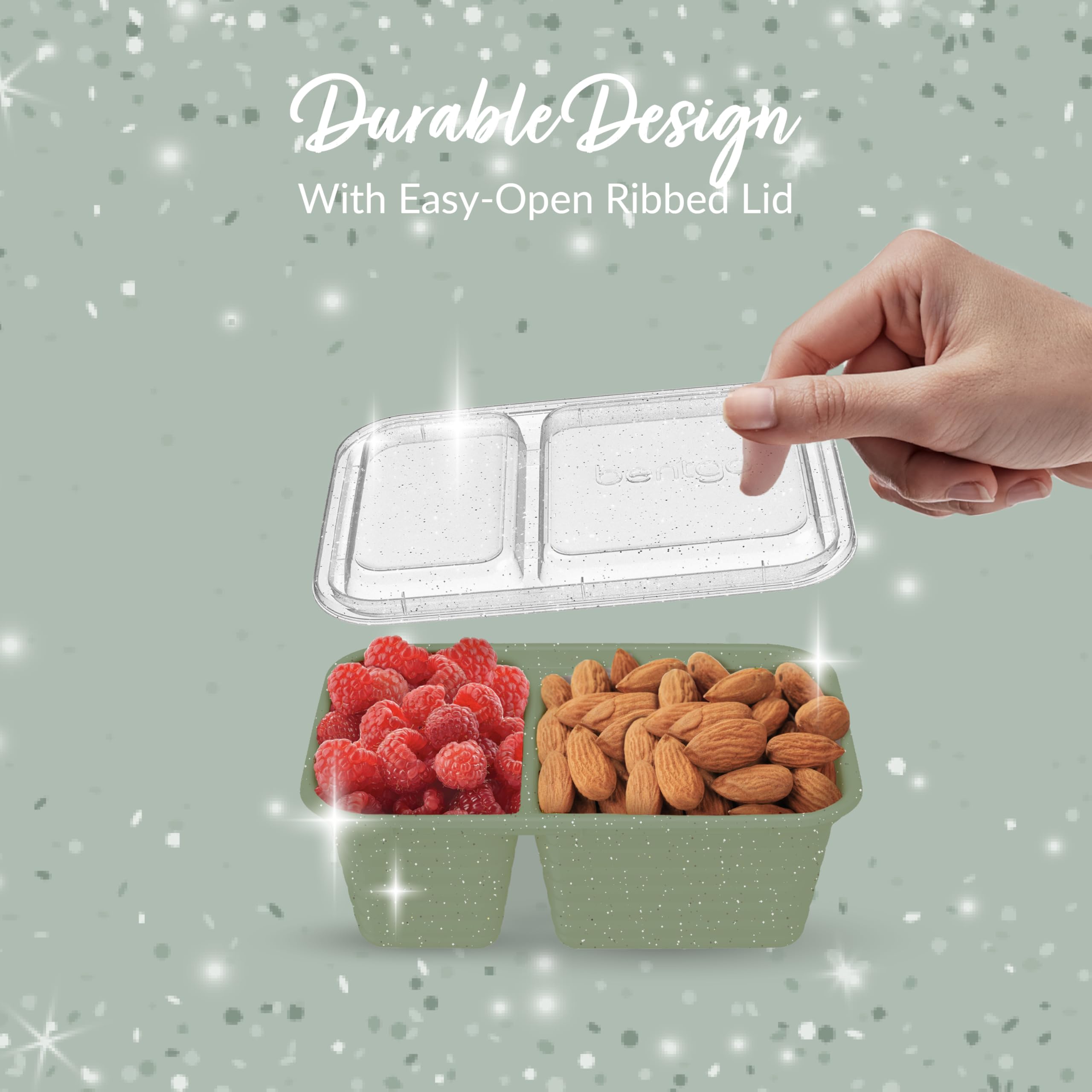bentgo-prep-2-compartment-snack-containers-with-lids-20-piece-set-10-trays-10-li image 5