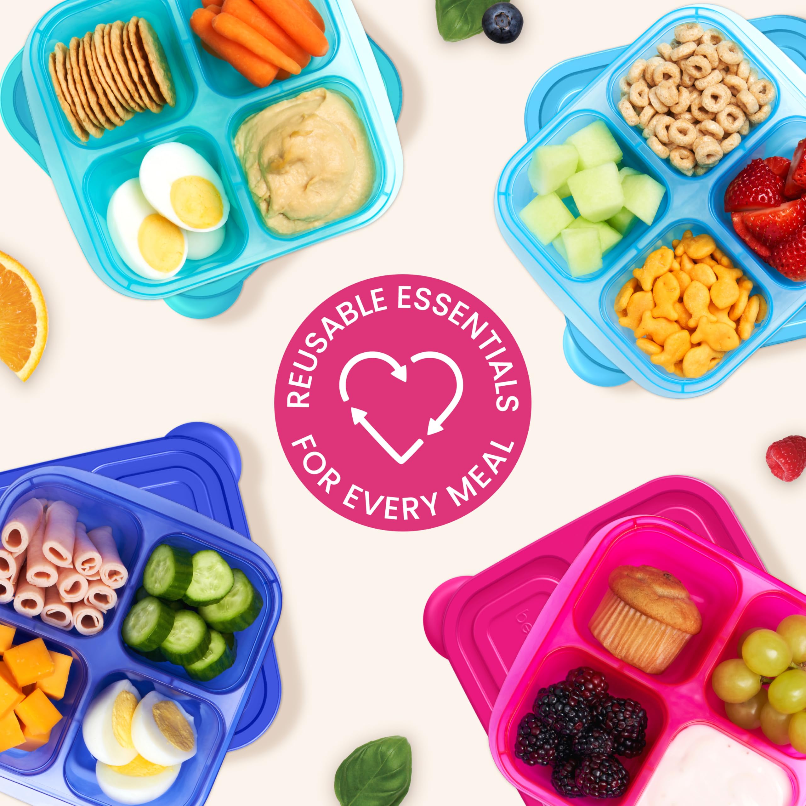 bentgo-easyboxes-4-compartment-snack-containers-8-piece-set-4-trays-4-tabbed-lid image 7