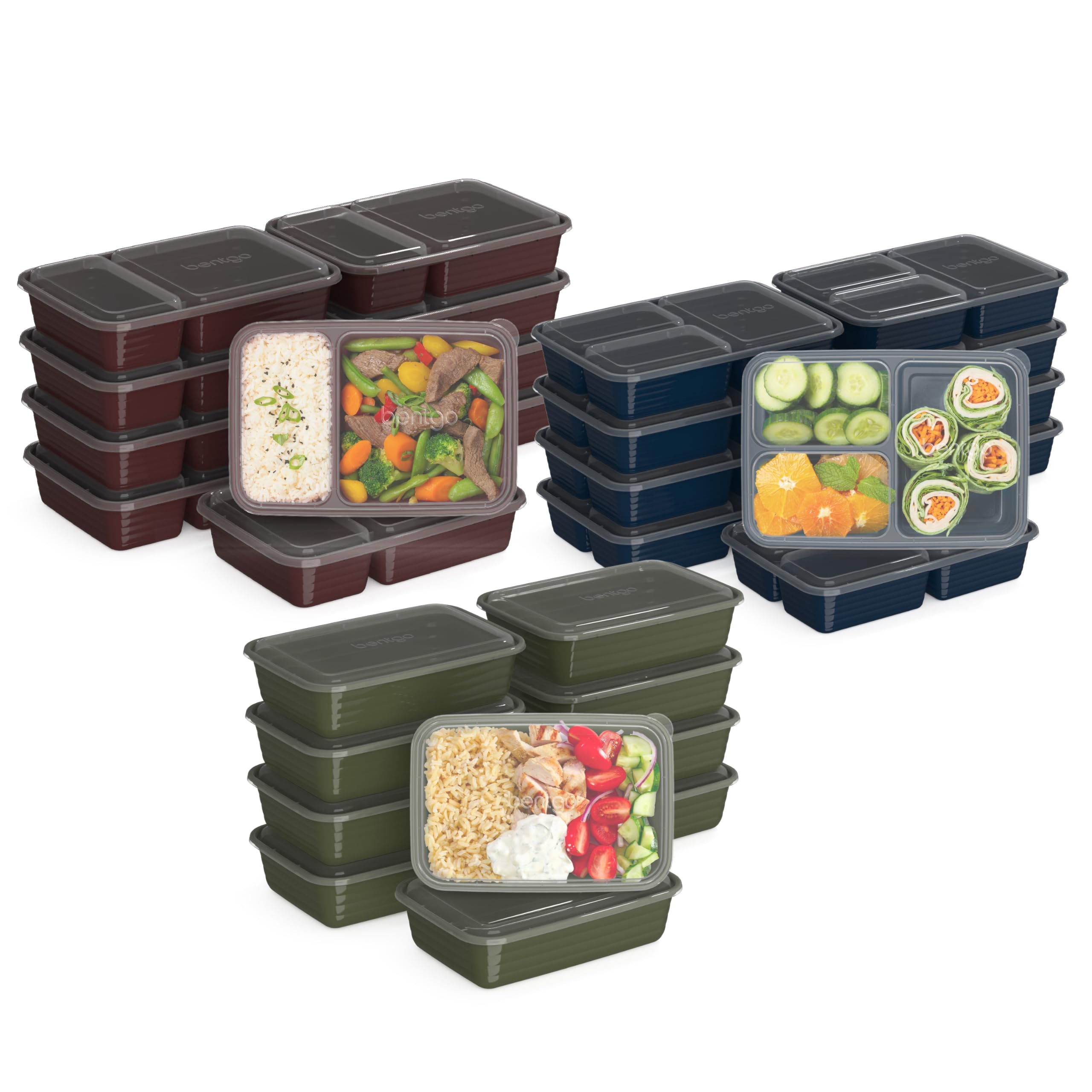 bentgo-prep-60-piece-meal-prep-kit-reusable-pfas-bpa-free-1-2-3-compartment-cont image 1