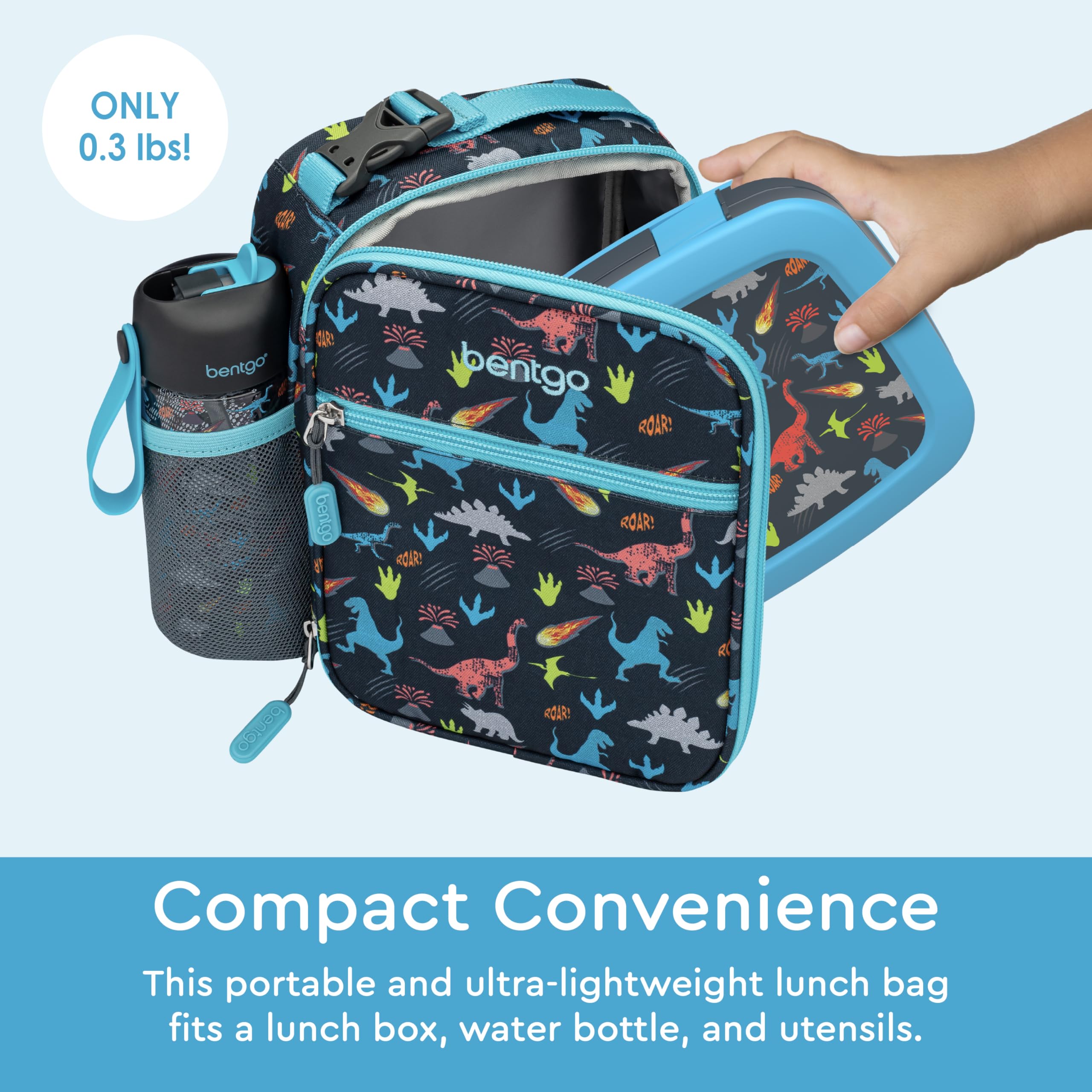 bentgo-kids-insulated-lunch-tote-set-with-kids-stainless-steel-food-jar-dinosaur image 3