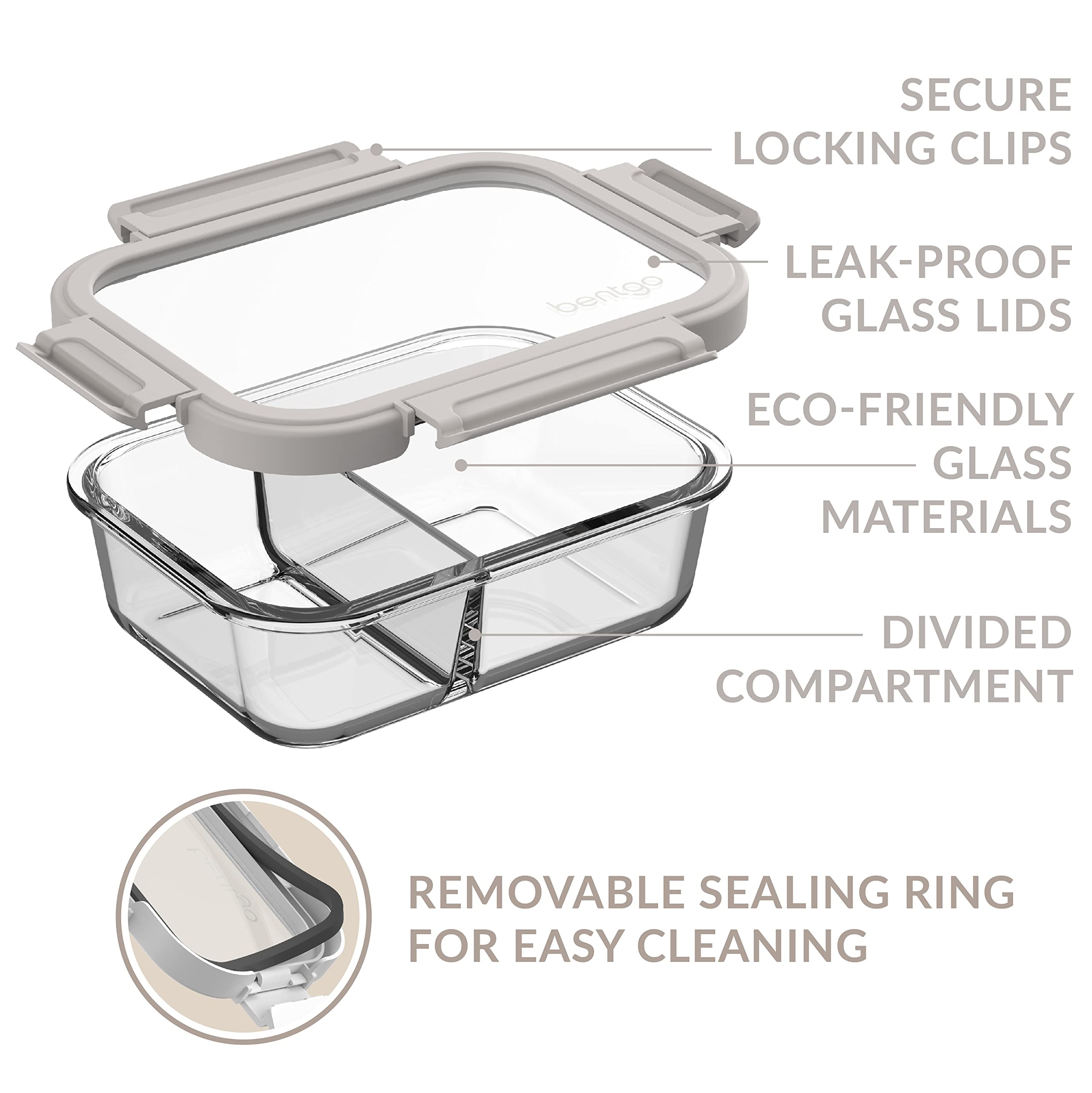 bentgo-glass-leak-proof-meal-prep-set-8-piece-1-2-compartment-glass-lunch-snack- image 6