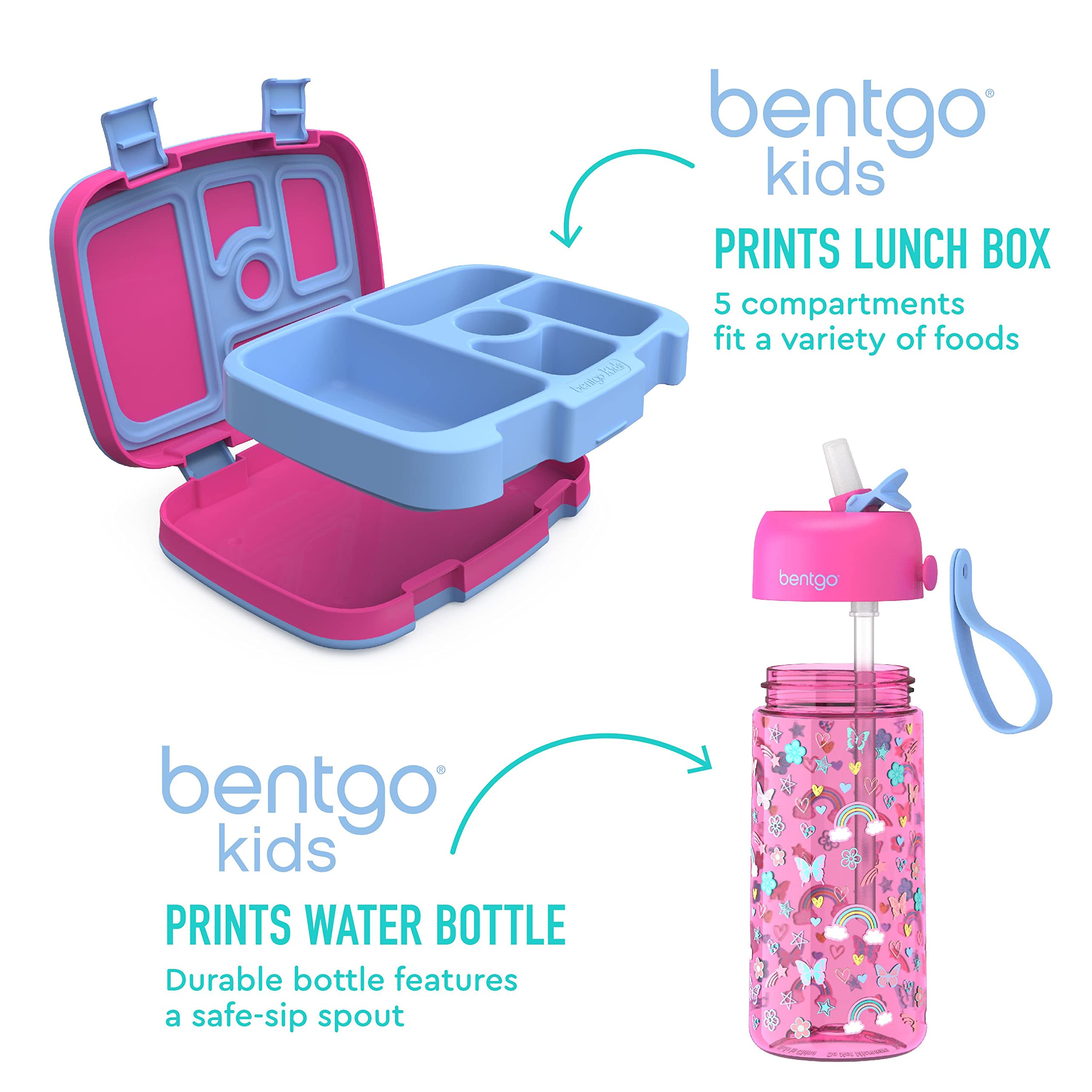 bentgo-kids-prints-pack-rainbows-leak-proof-5-compartment-kids-lunch-box-with-ma image 3
