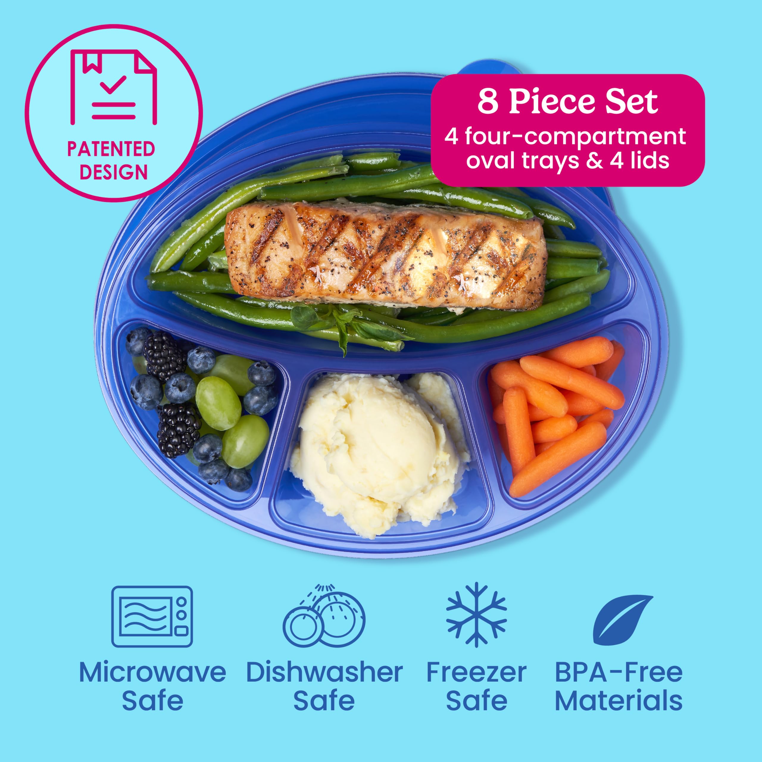 bentgo-easyboxes-4-compartment-oval-containers-8-piece-set-jewel-brights-patente image 3