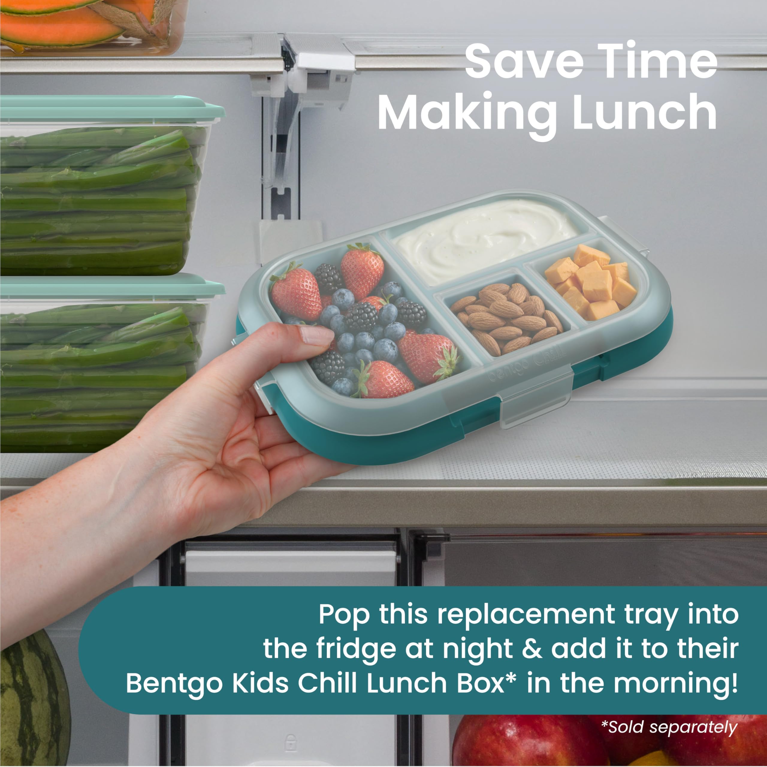 bentgo-replacement-tray-for-chill-kids-lunch-box-4-compartment-bento-tray-with-t image 2