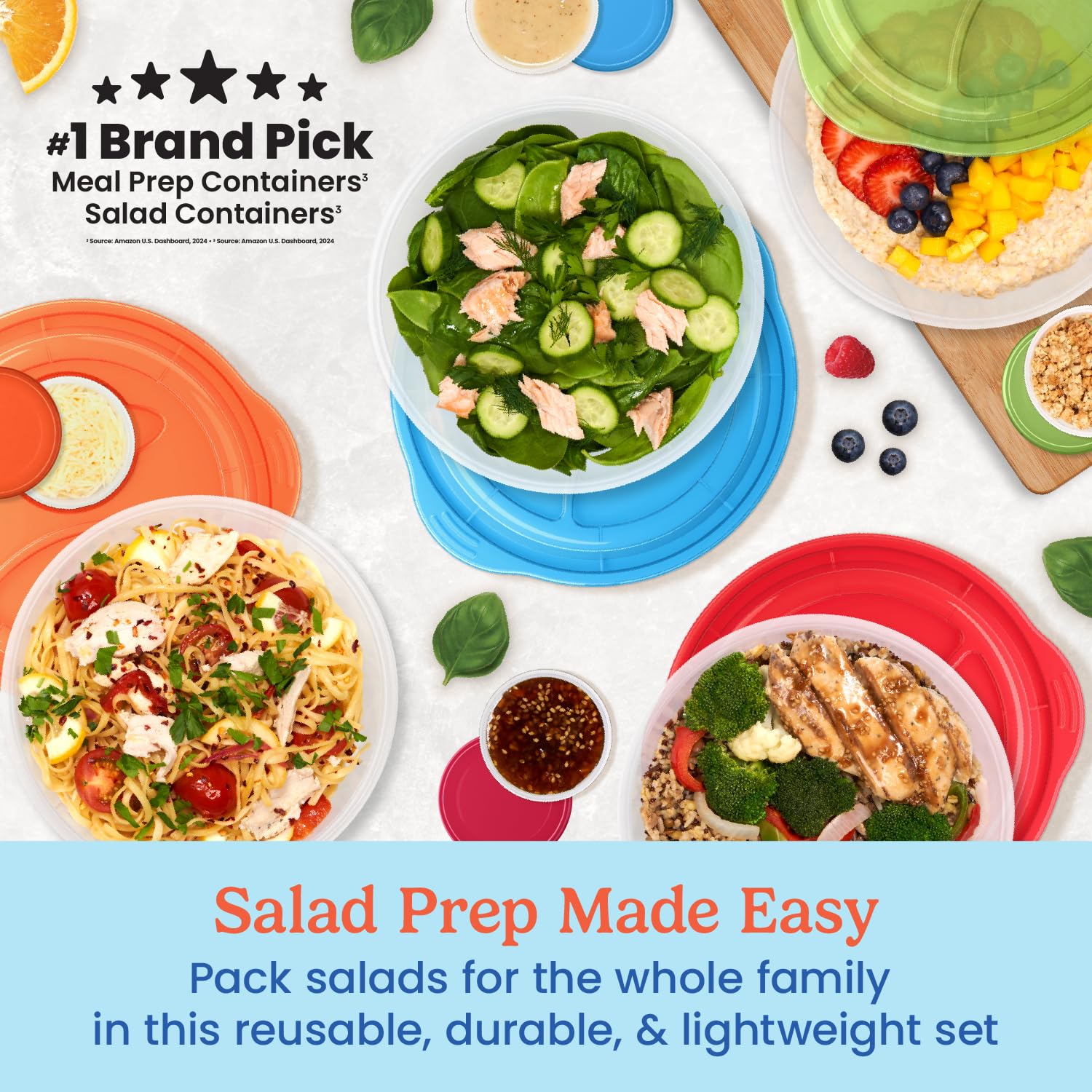 bentgo-easyboxes-salad-to-go-containers-8-piece-set-classic-4-salad-bowls-with-b image 2