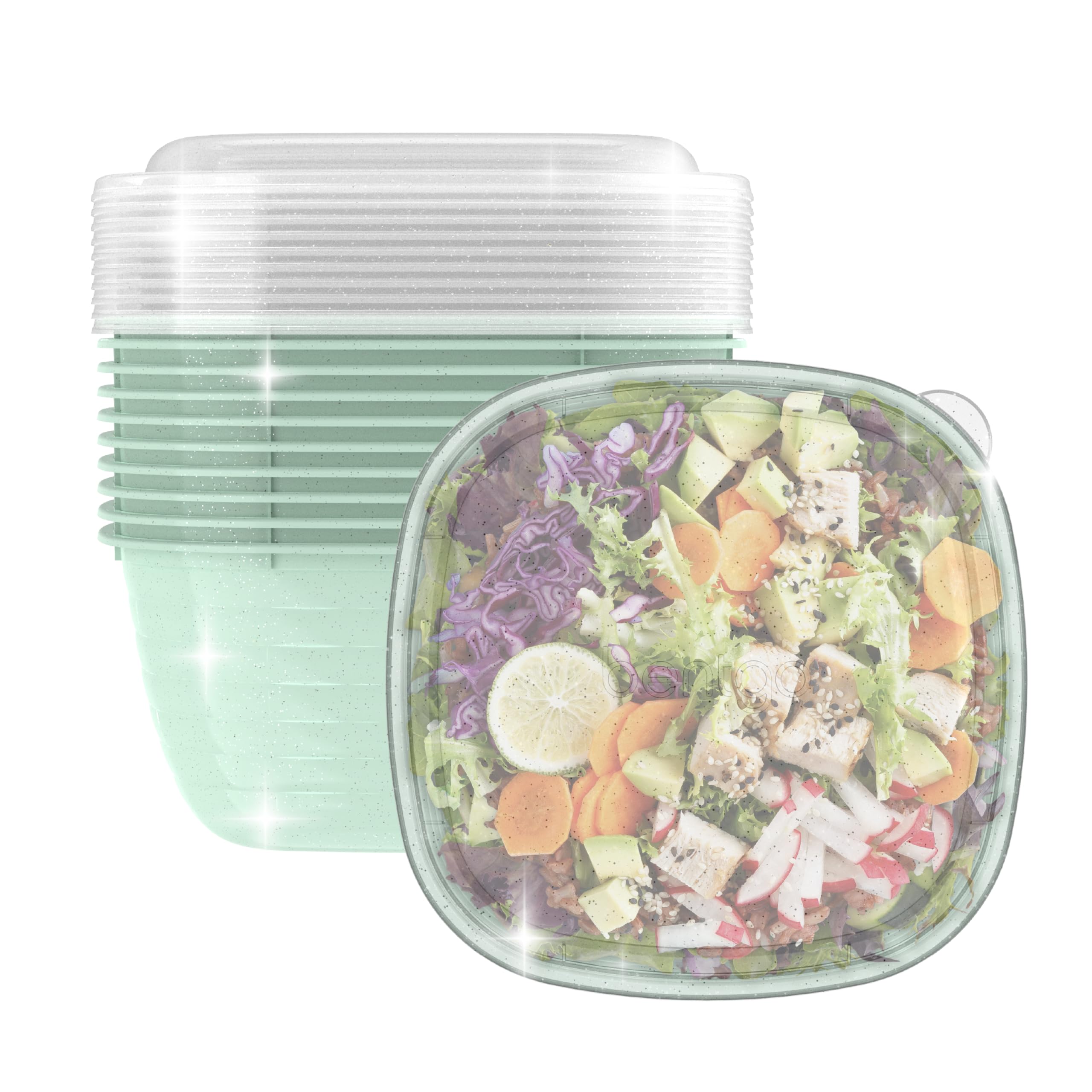 bentgo-prep-1-compartment-meal-prep-bowls-with-custom-fit-lids-10-pack-reusable- image 1