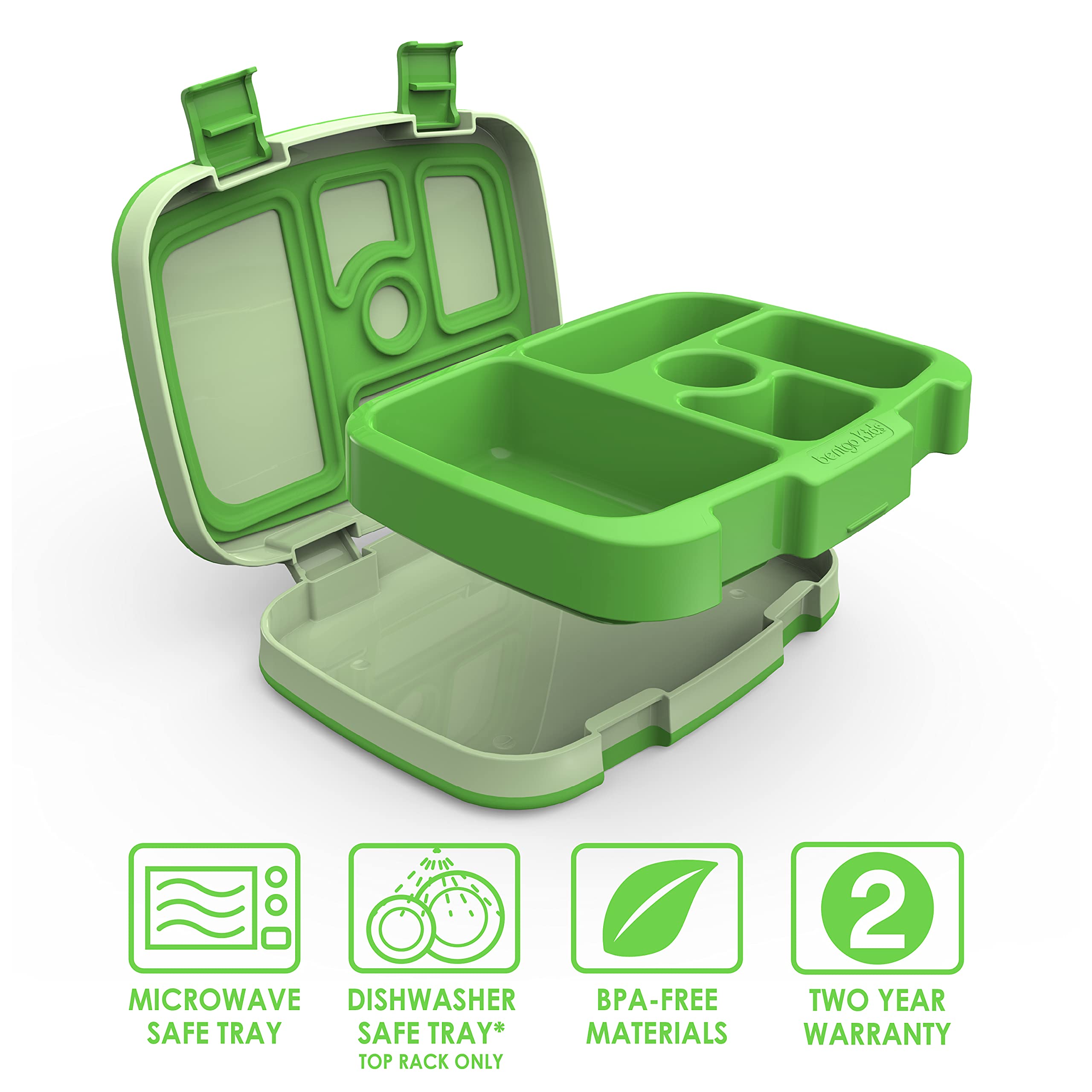 bentgo-kids-bento-style-lunch-box-green-bpa-free-leak-proof-drop-proof-5-compart image 6