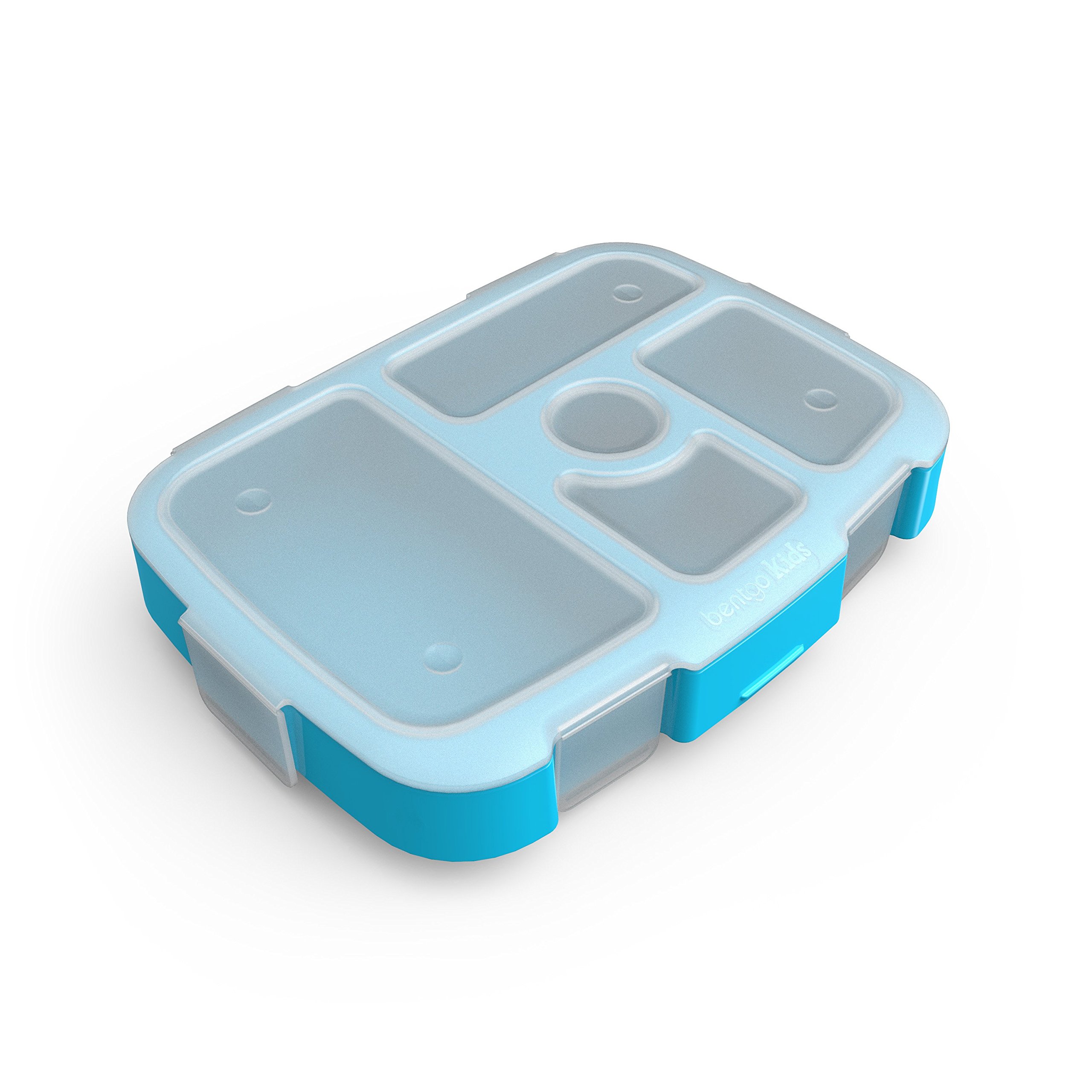 bentgo-kids-brights-tray-aqua-with-transparent-cover-5-compartment-bpa-free-port image 6