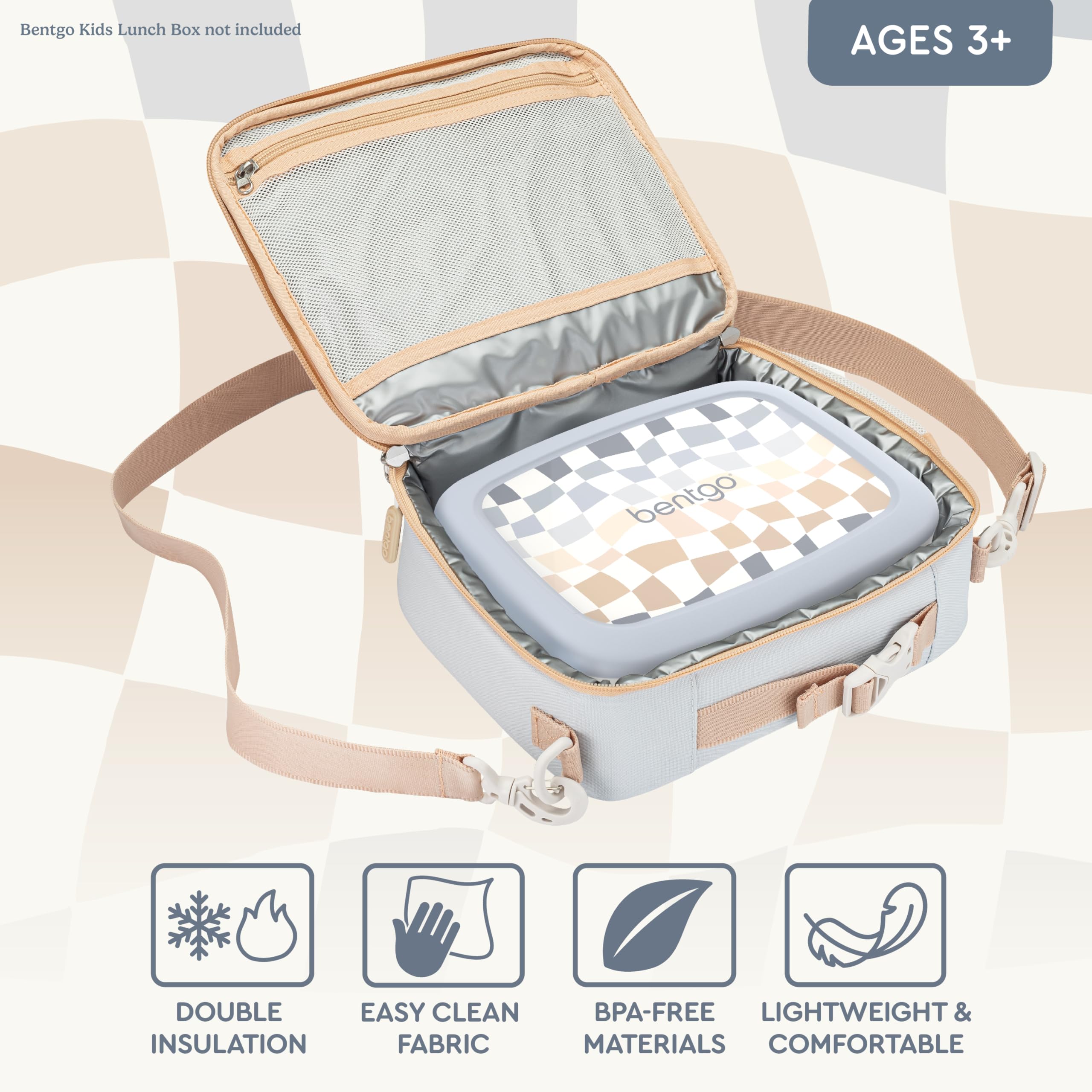 bentgo-kids-prints-lunch-bag-set-with-water-bottle-checker-gradient-insulated-lu image 3
