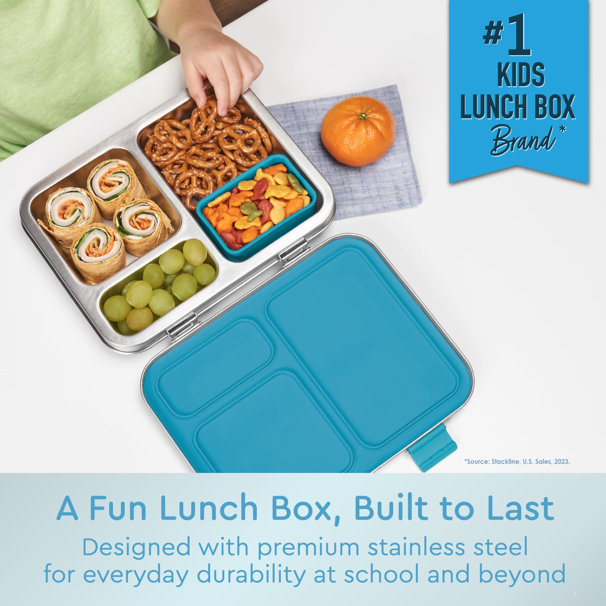 bentgo-kids-insulated-lunch-bag-and-stainless-steel-lunch-box-set-dinosaur-water image 5