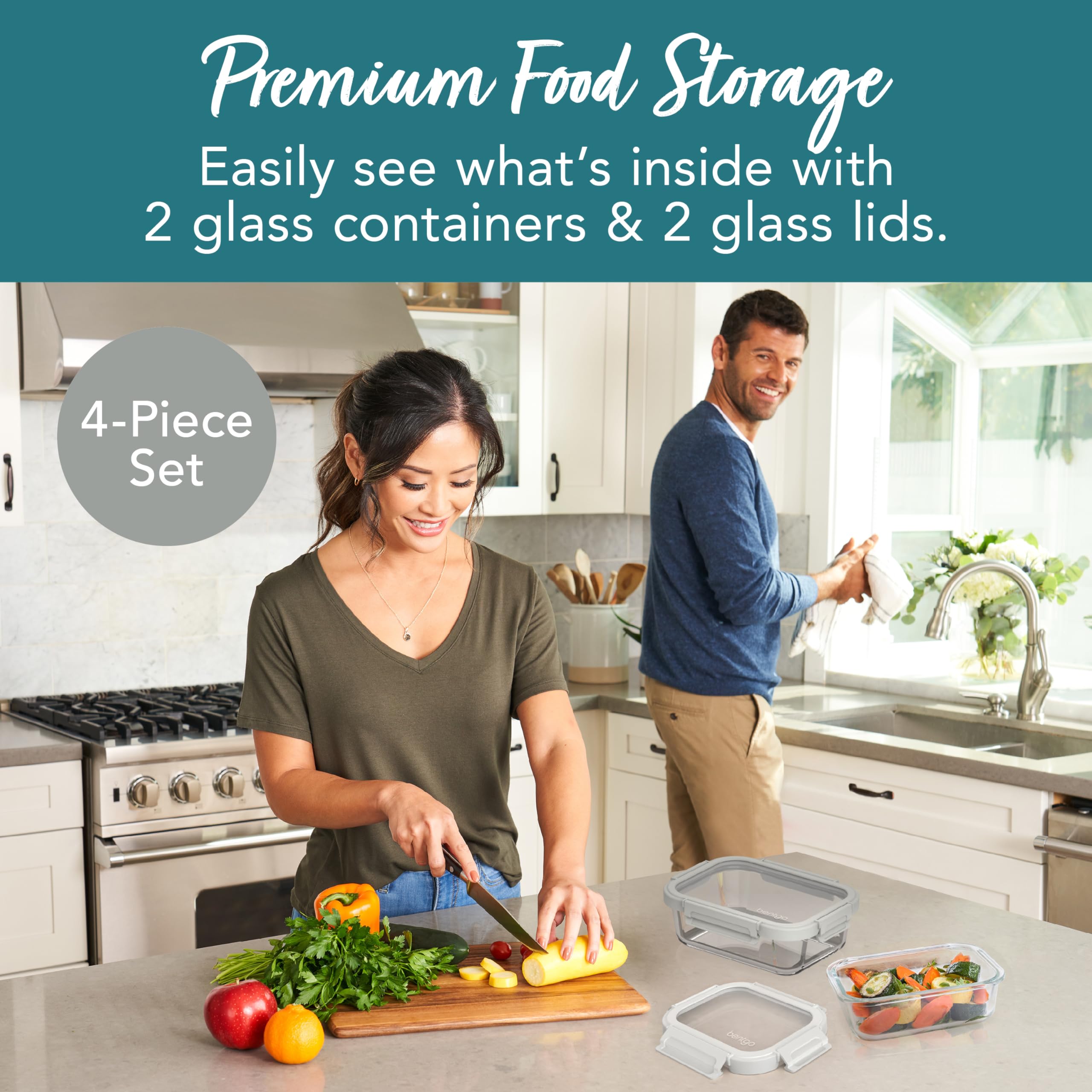 bentgo-glass-leak-proof-food-storage-4-piece-set-one-2-7-cup-one-4-4-cup-1-compa image 2