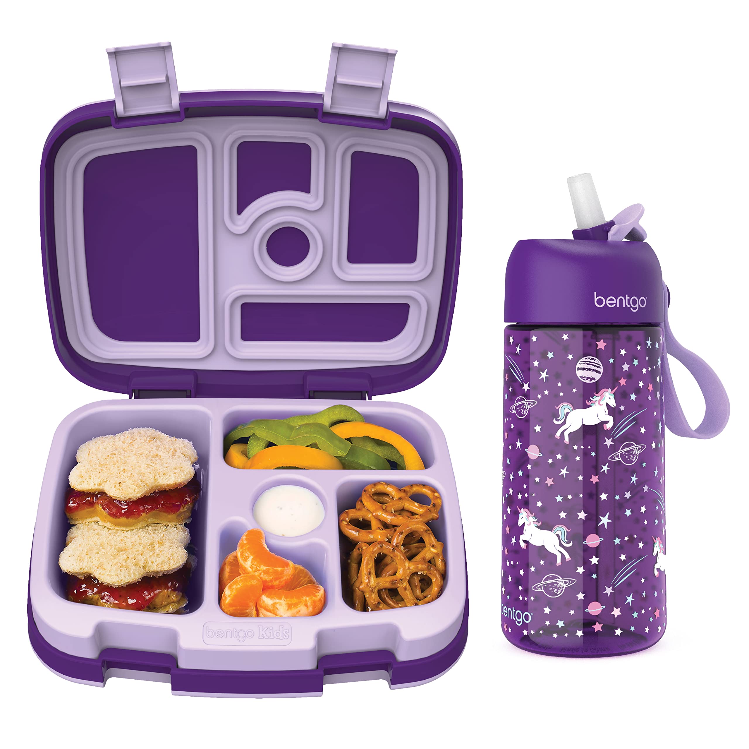 bentgo-kids-prints-pack-leak-proof-5-compartment-bento-lunch-box-with-water-bott-2 image 1
