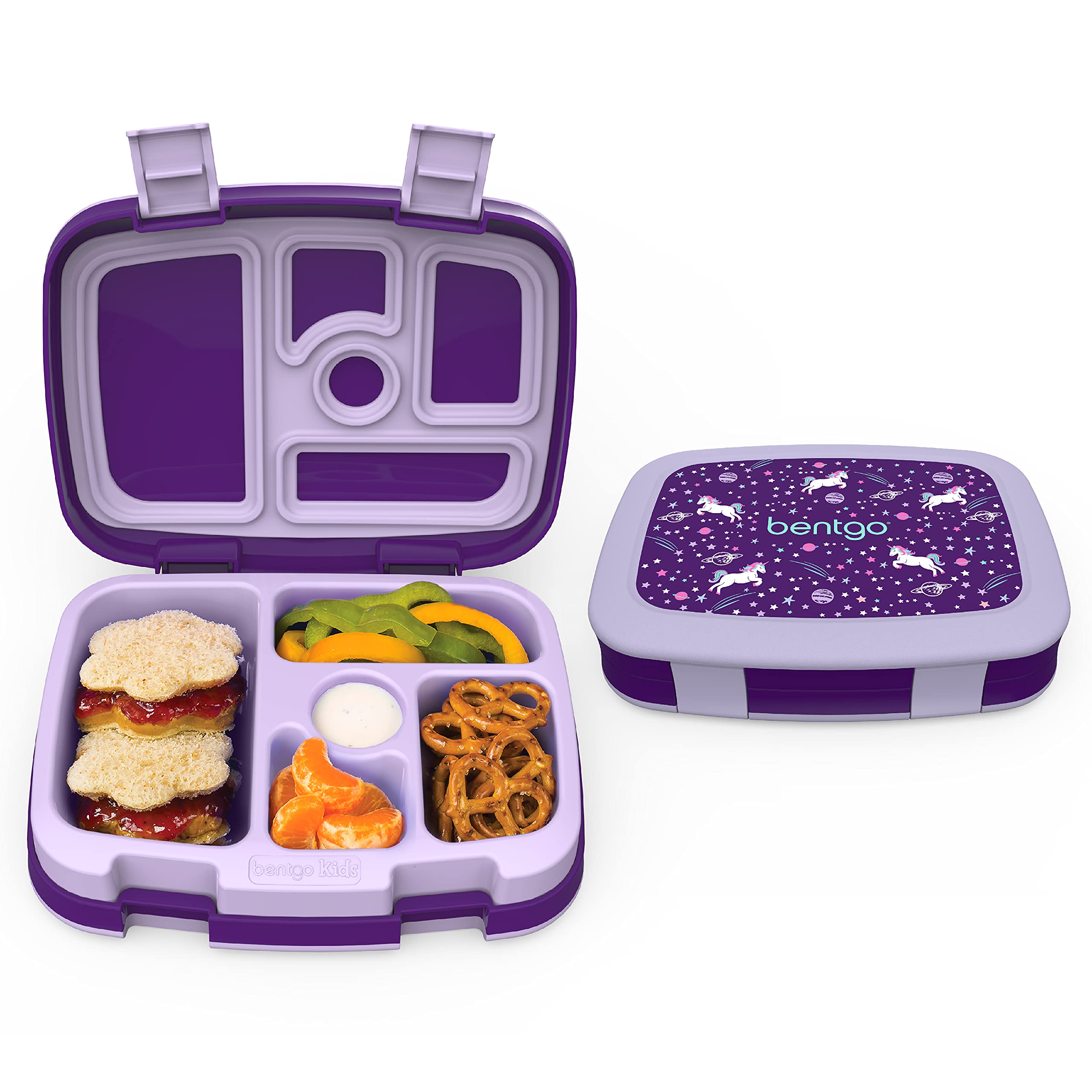 bentgo-kids-prints-insulated-lunch-bag-set-with-bento-style-5-compartment-lunch- image 2