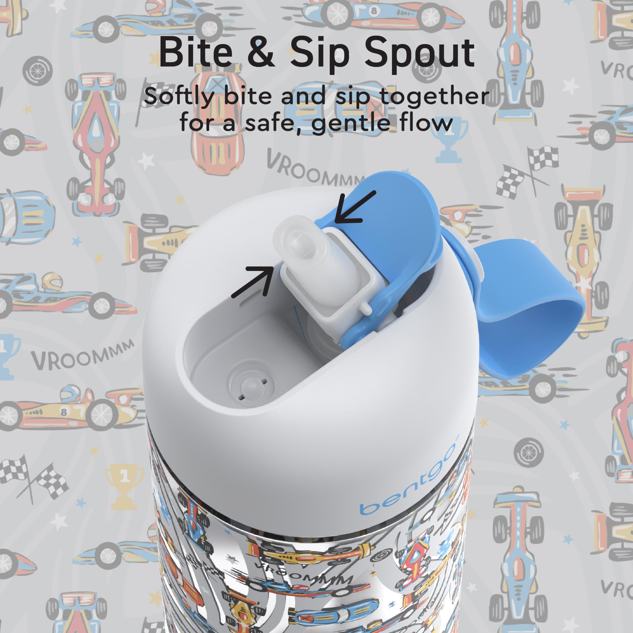 bentgo-kids-water-bottle-leak-proof-tritan-bite-sip-spout-15-fl-oz-pfas-bpa-free image 4