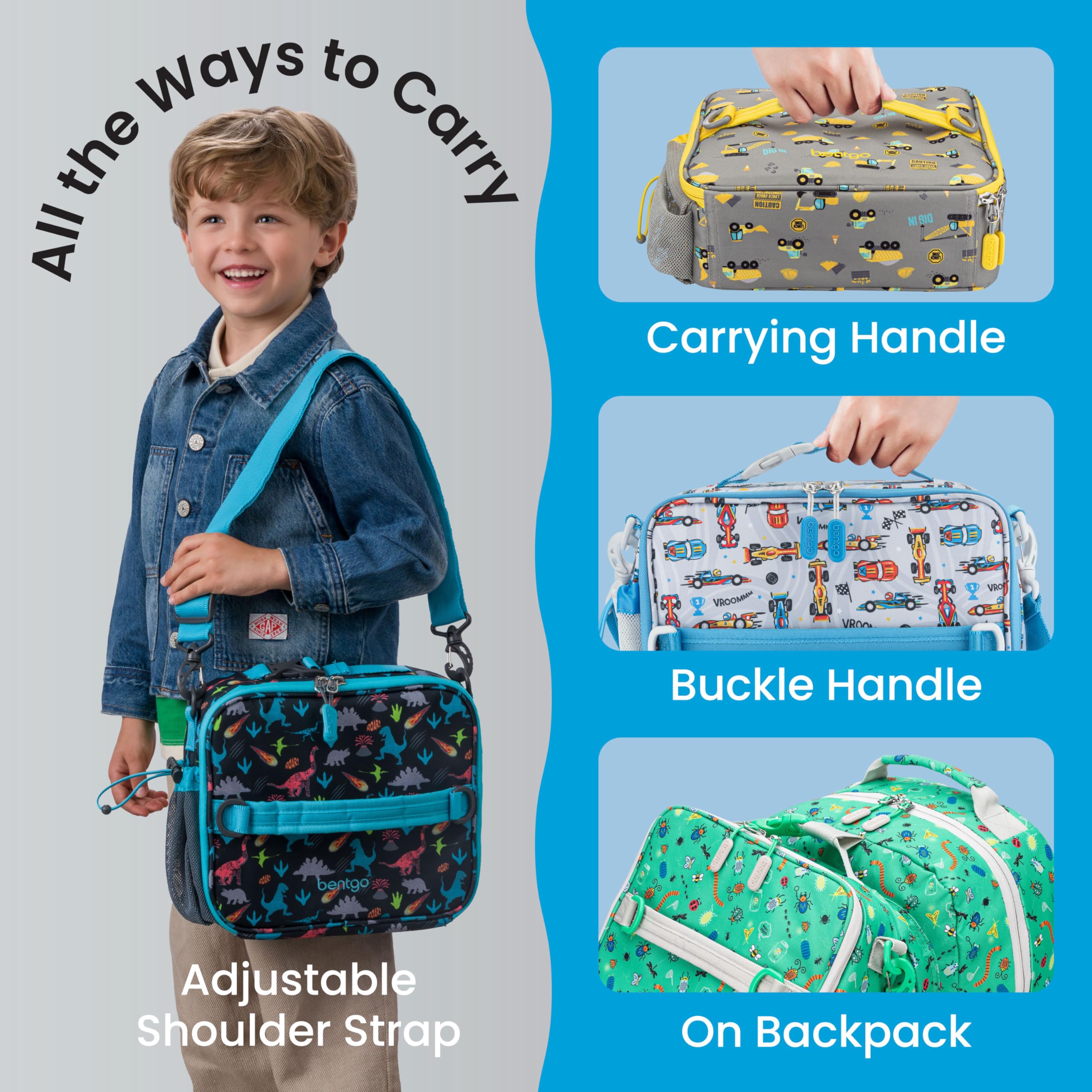 bentgo-kids-prints-double-insulated-lunch-bag-reusable-water-resistant-adjustabl image 5
