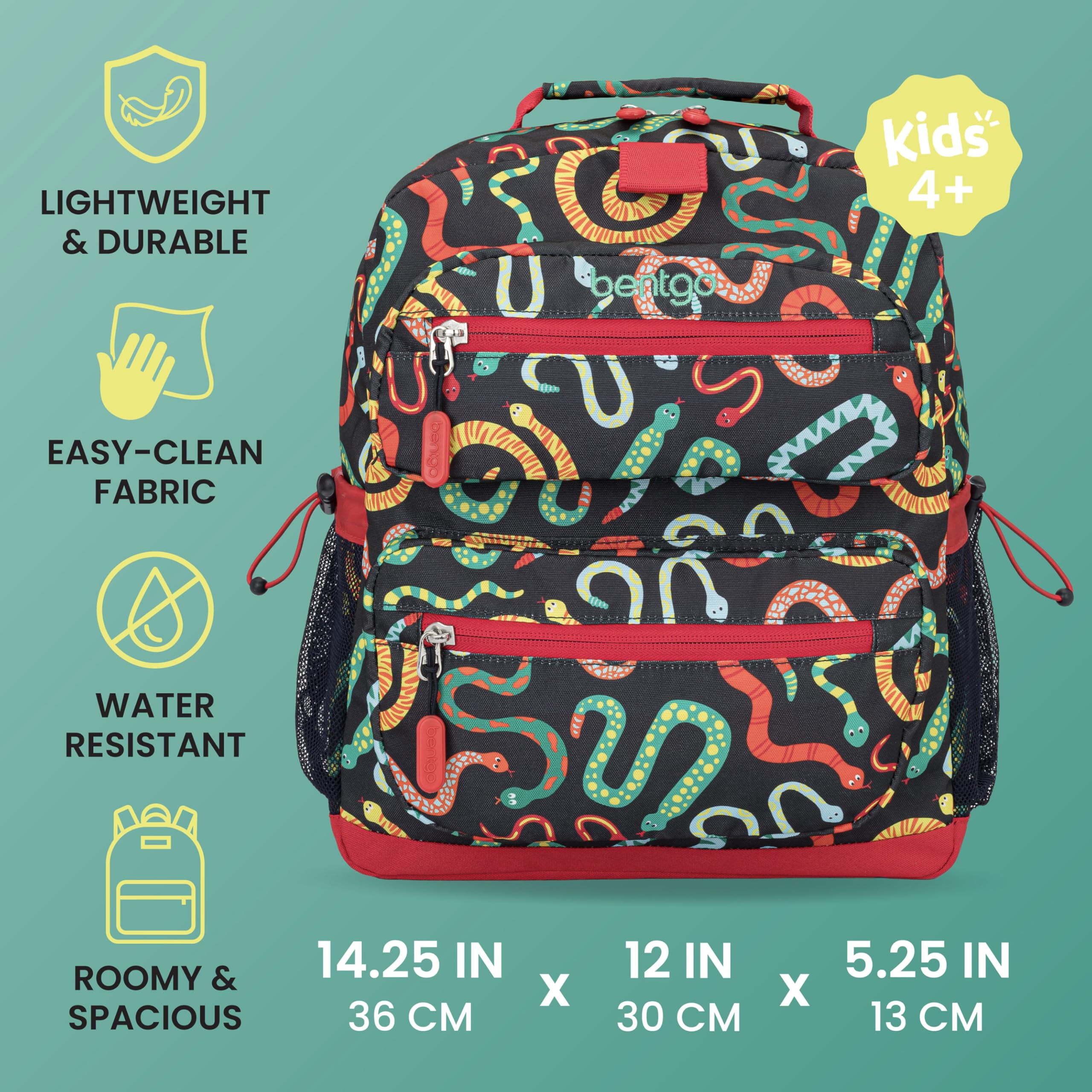 bentgo-kids-print-backpack-lightweight-14-water-resistant-school-daycare-backpac image 3