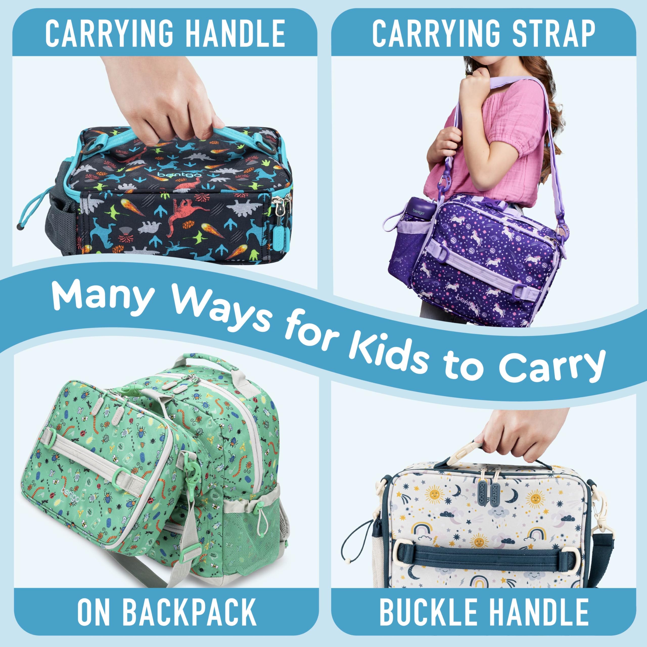 bentgo-kids-insulated-lunch-bag-and-stainless-steel-lunch-box-set-dinosaur-water image 3