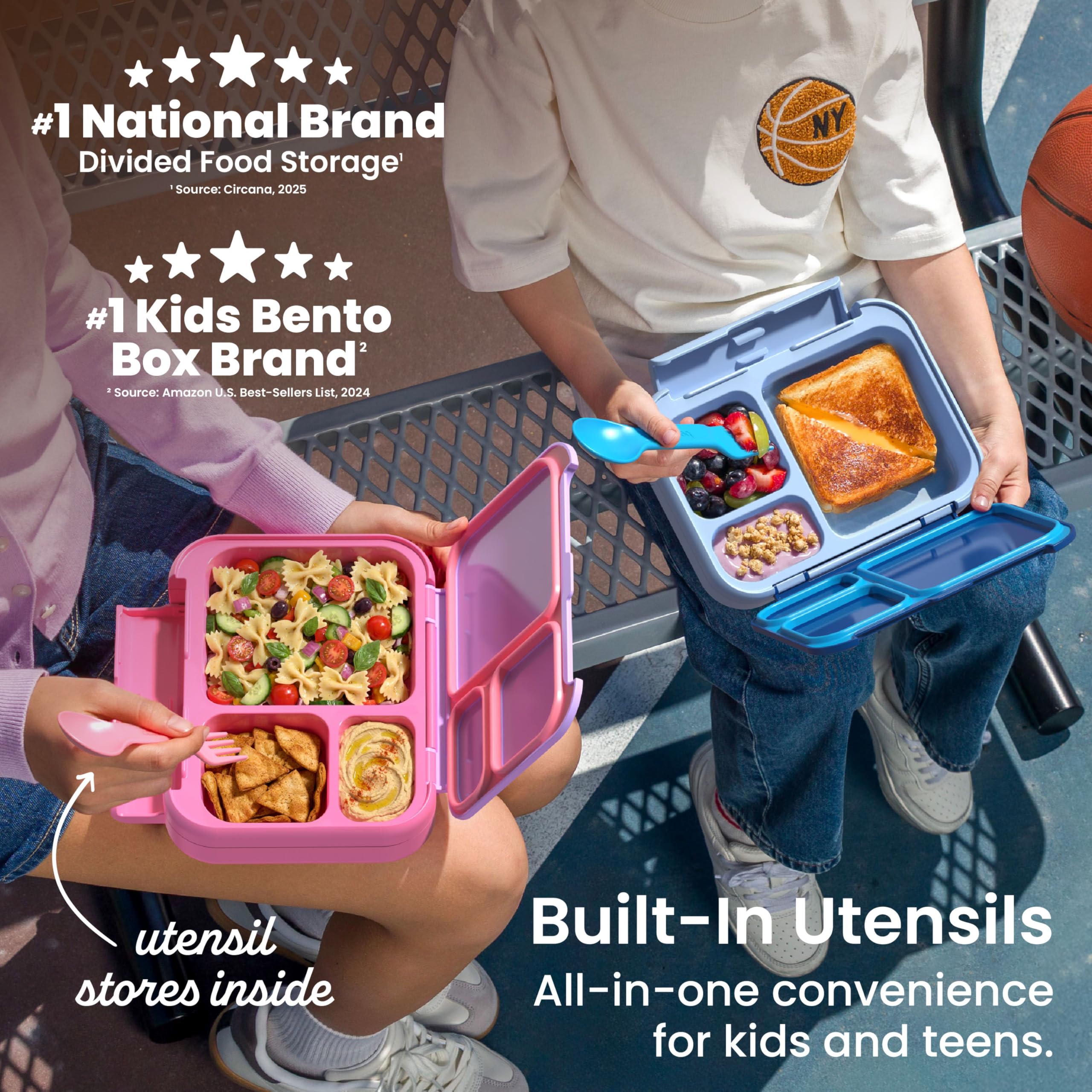 bentgo-kids-stow-go-lunch-box-with-built-in-utensil-leak-proof-3-compartment-ben image 2
