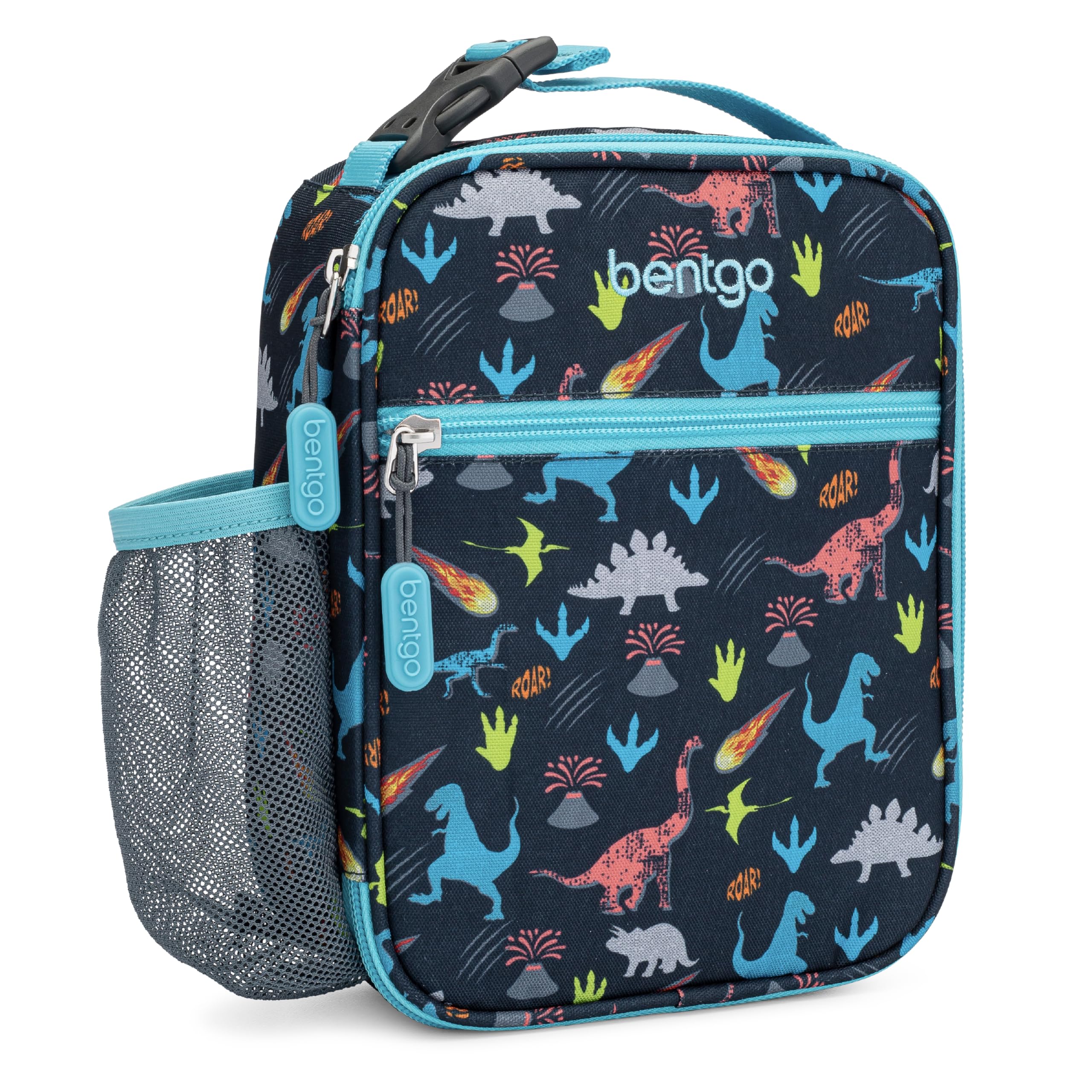 bentgo-kids-insulated-lunch-tote-trucks-water-resistant-lunch-bag-with-water-bot image 8