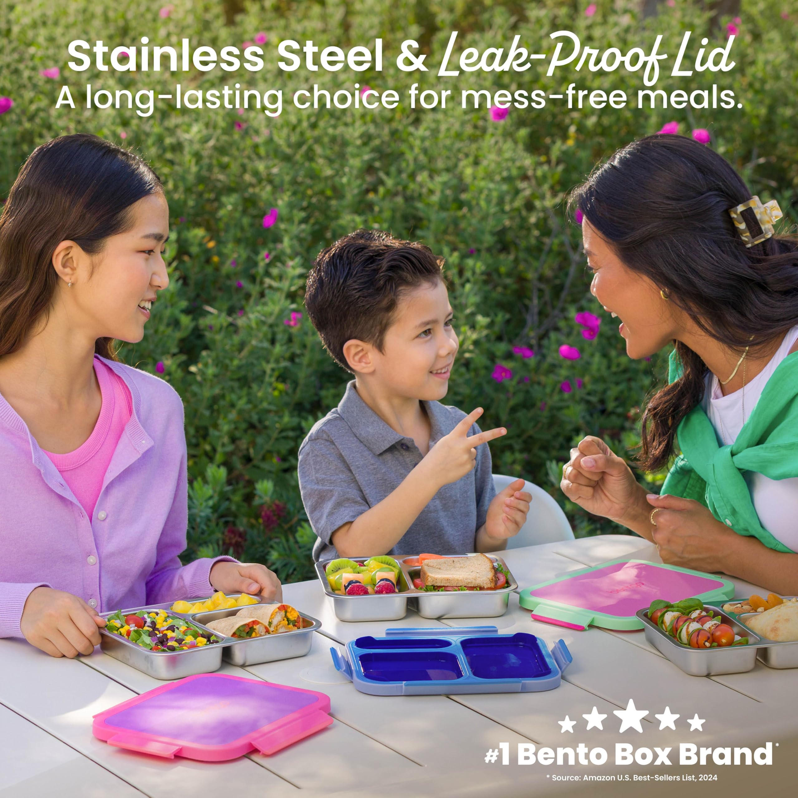 bentgo-stainless-steel-lunch-box-lilac-leak-proof-3-compartments-4-3-cup-capacit image 2