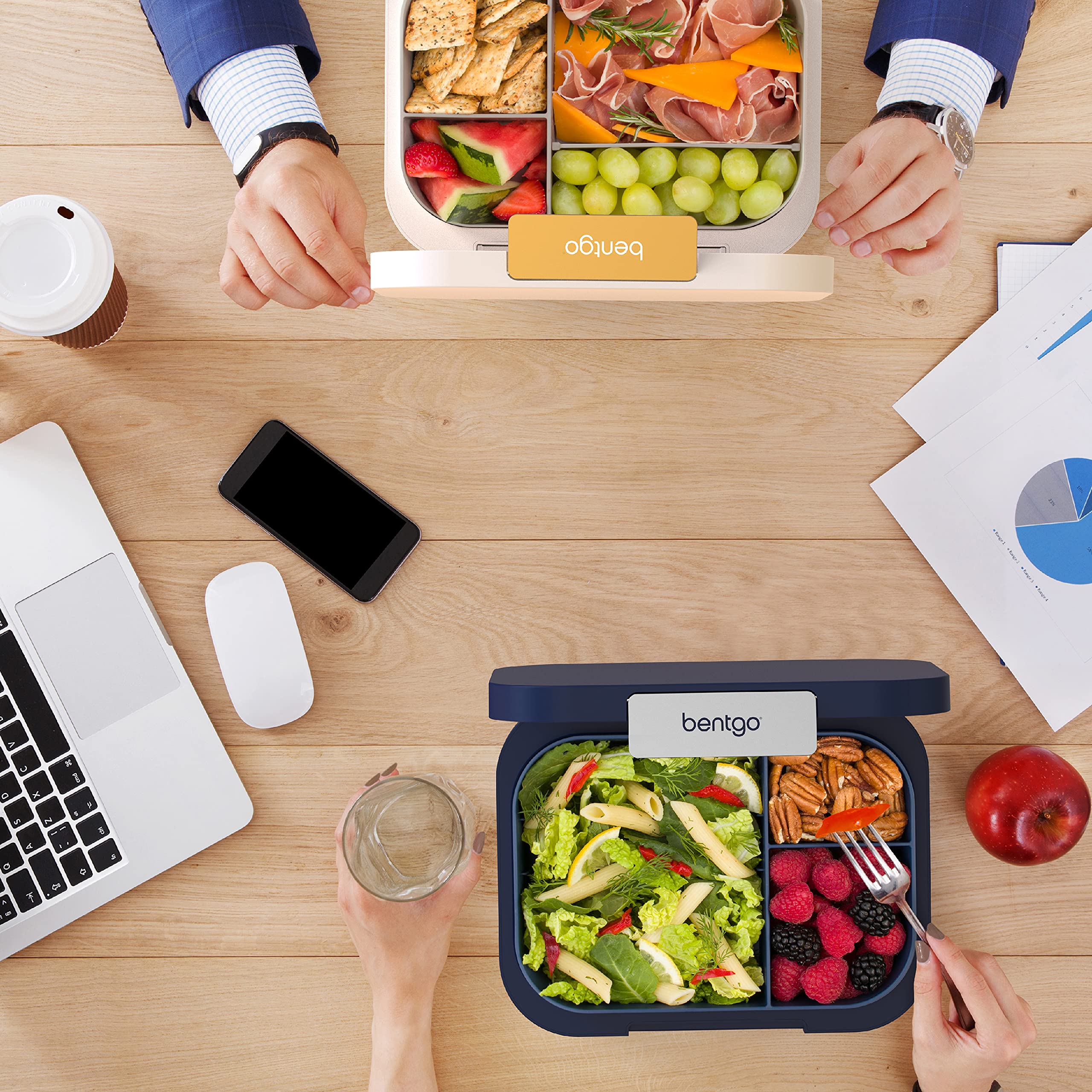 bentgo-modern-bento-style-lunch-box-set-with-reusable-snack-cup-leak-resistant-m image 2