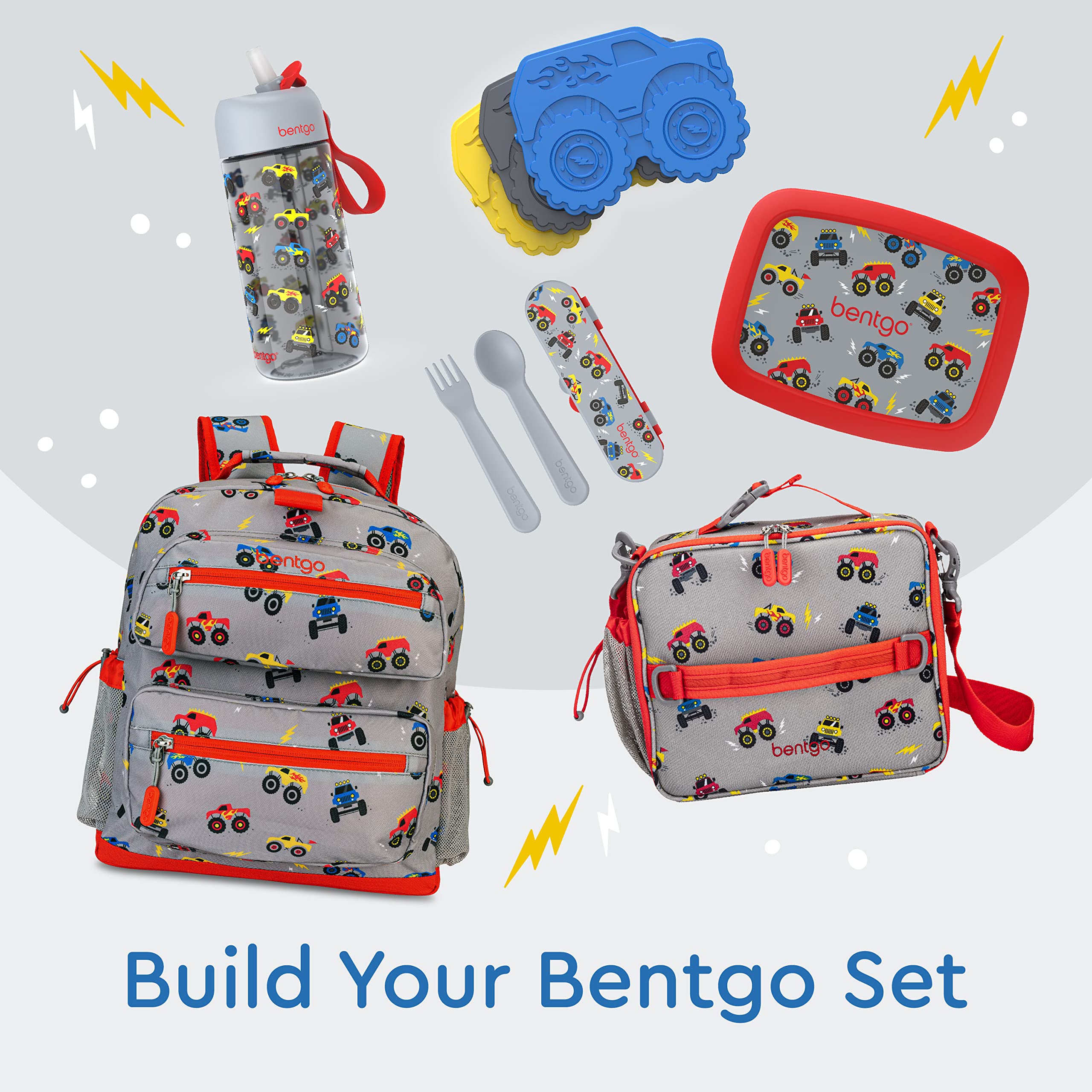 bentgo-kids-14-backpack-set-with-kids-prints-leak-proof-lunch-box-trucks-water-r image 7