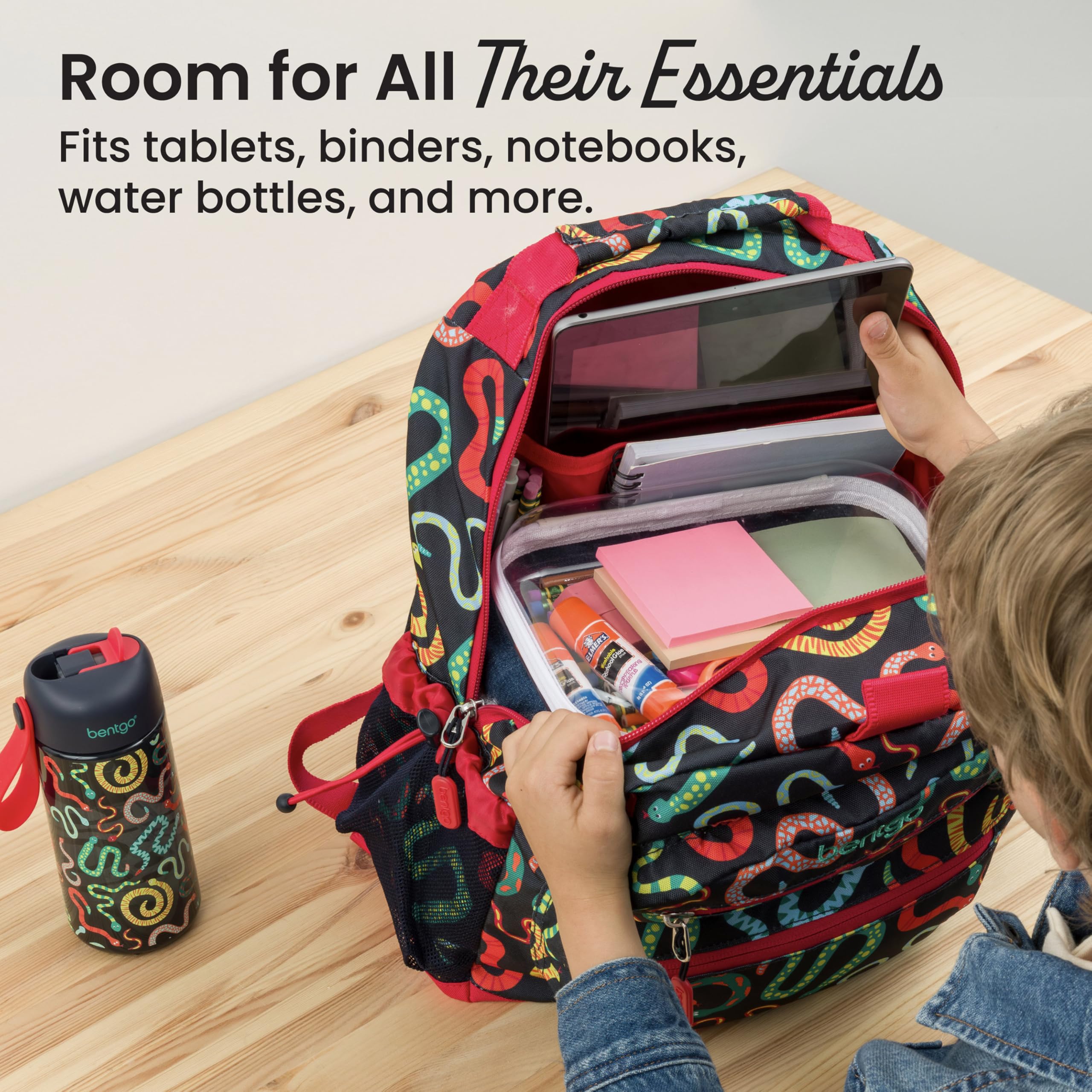 bentgo-kids-print-backpack-lightweight-14-water-resistant-school-daycare-backpac image 2