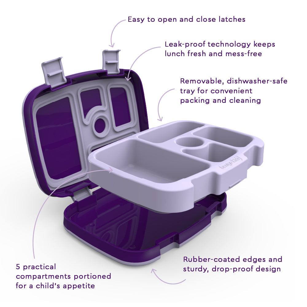 bentgo-kids-prints-lunch-box-water-bottle-bundle-5-compartment-leak-proof-bento- image 5