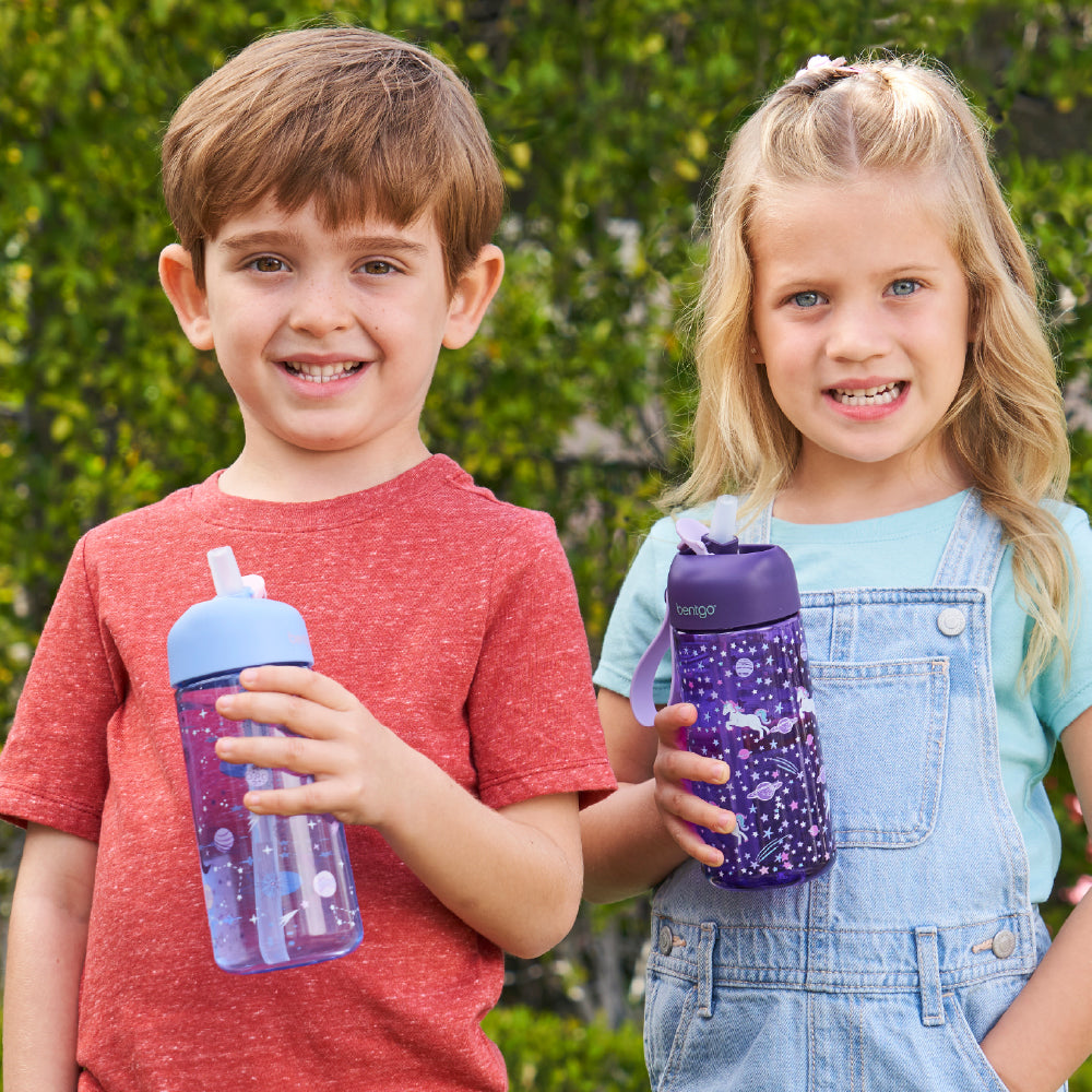bentgo-kids-prints-lunch-box-water-bottle-bundle-2-pack-5-compartment-bento-boxe image 4