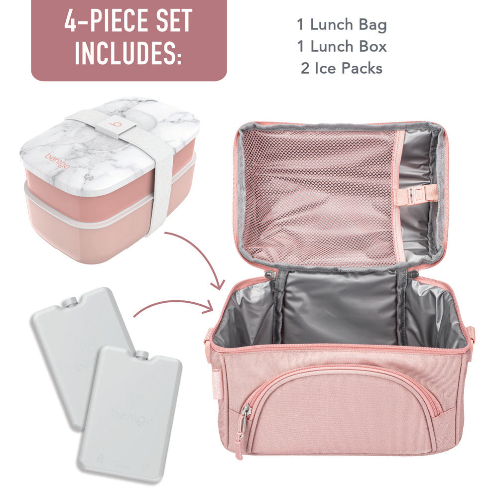 bentgo-deluxe-4-piece-lunch-set-insulated-lunch-bag-stackable-3-compartment-box- image 8