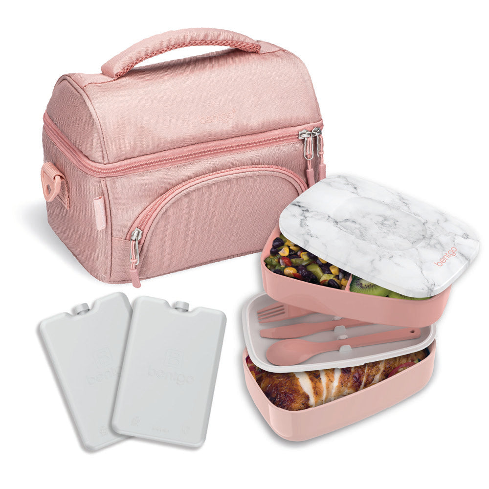 bentgo-deluxe-4-piece-lunch-set-insulated-lunch-bag-stackable-3-compartment-box- image 7
