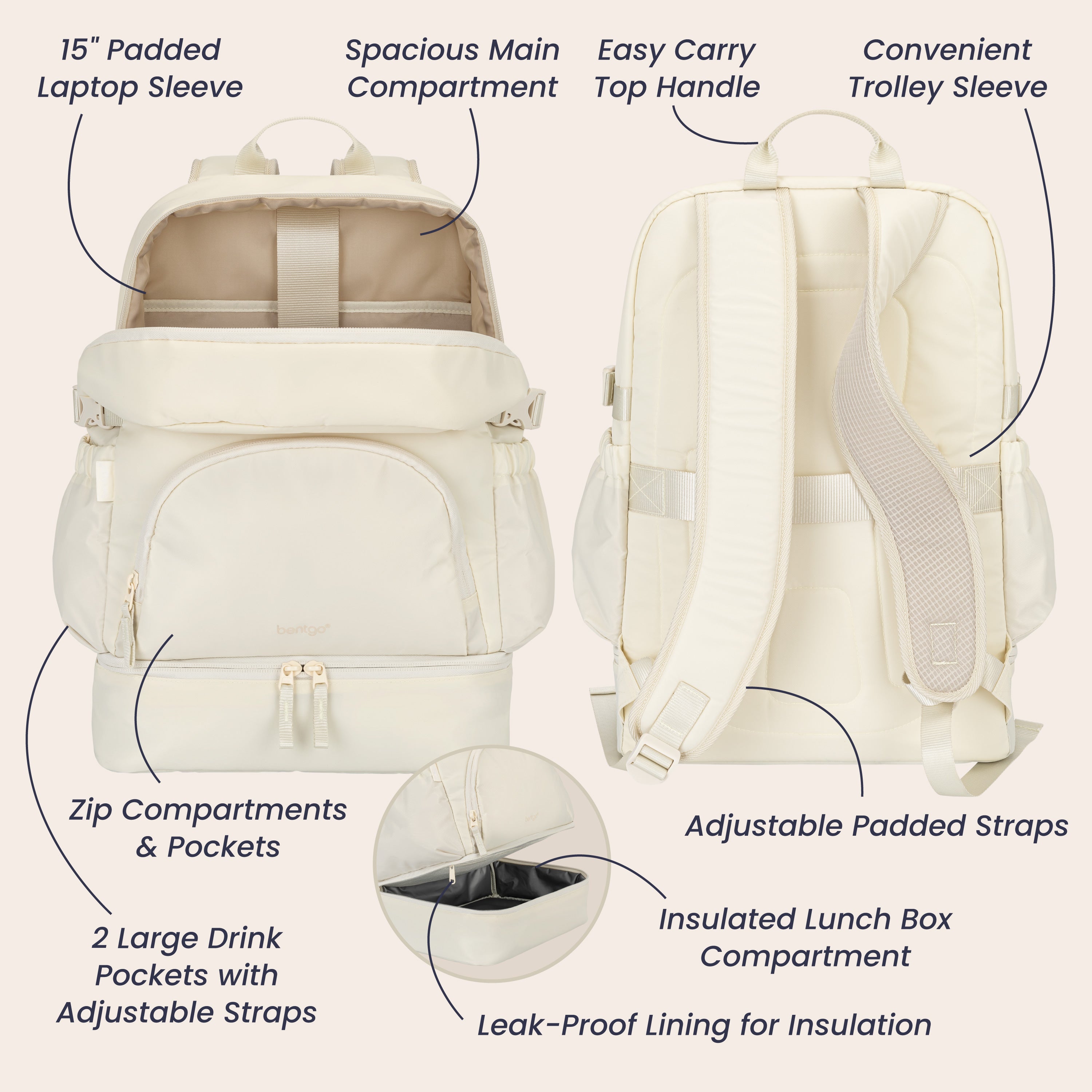bentgo-2-in-1-backpack-insulated-lunch-bag-water-resistant-commuter-bag-with-bui image 5