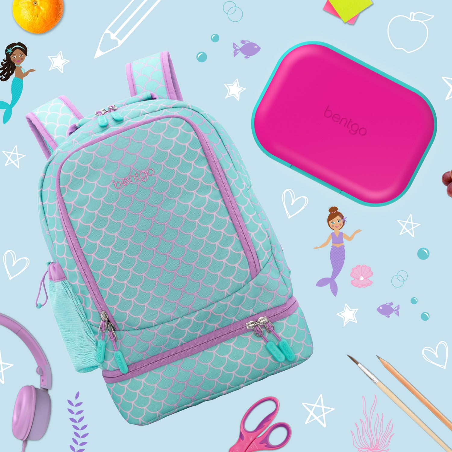 bentgo-chill-kids-lunch-box-backpack-set-4-compartment-bento-with-built-in-ice-p image 2