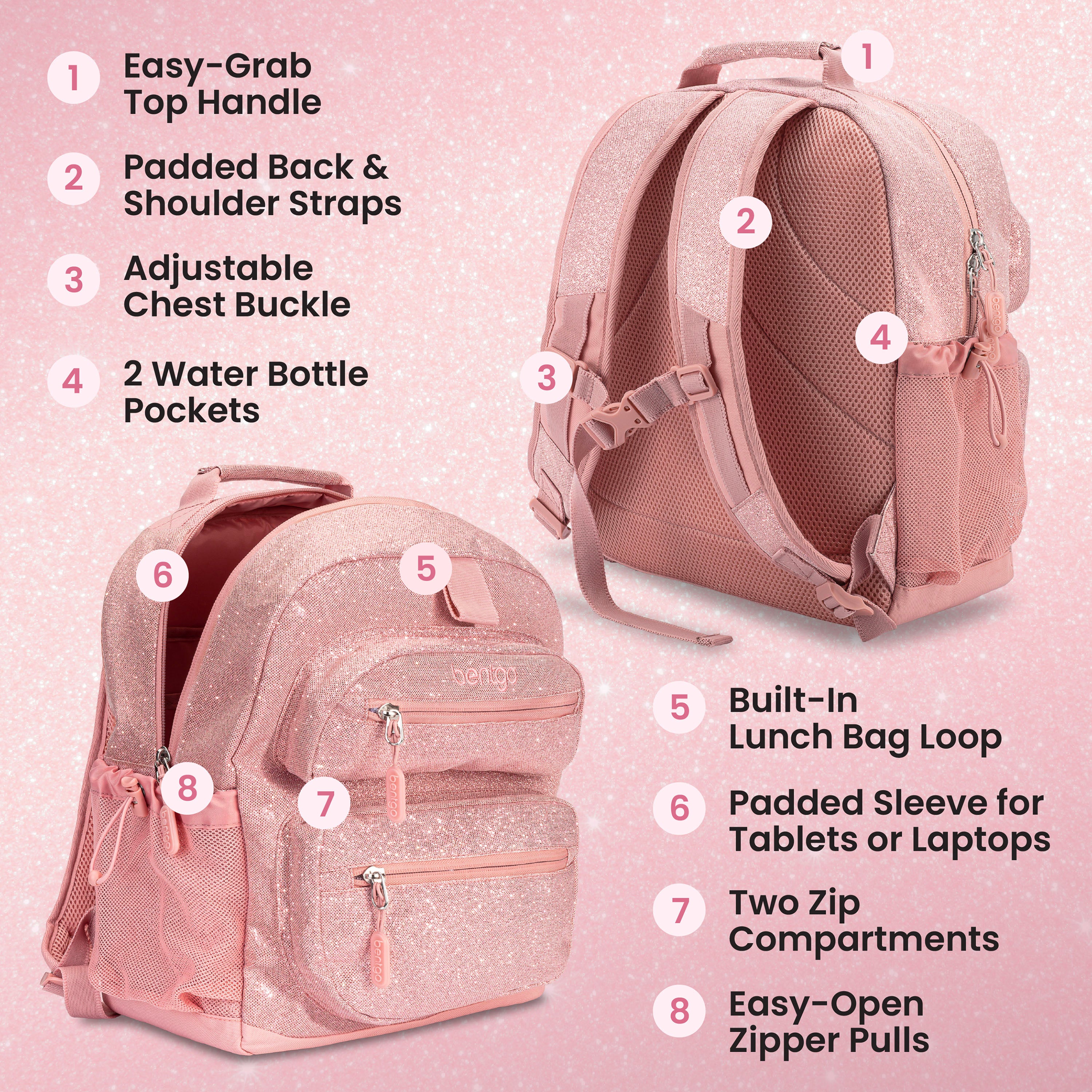 bentgo-kids-backpack-lightweight-water-resistant-backpack-with-kid-friendly-prin image 5