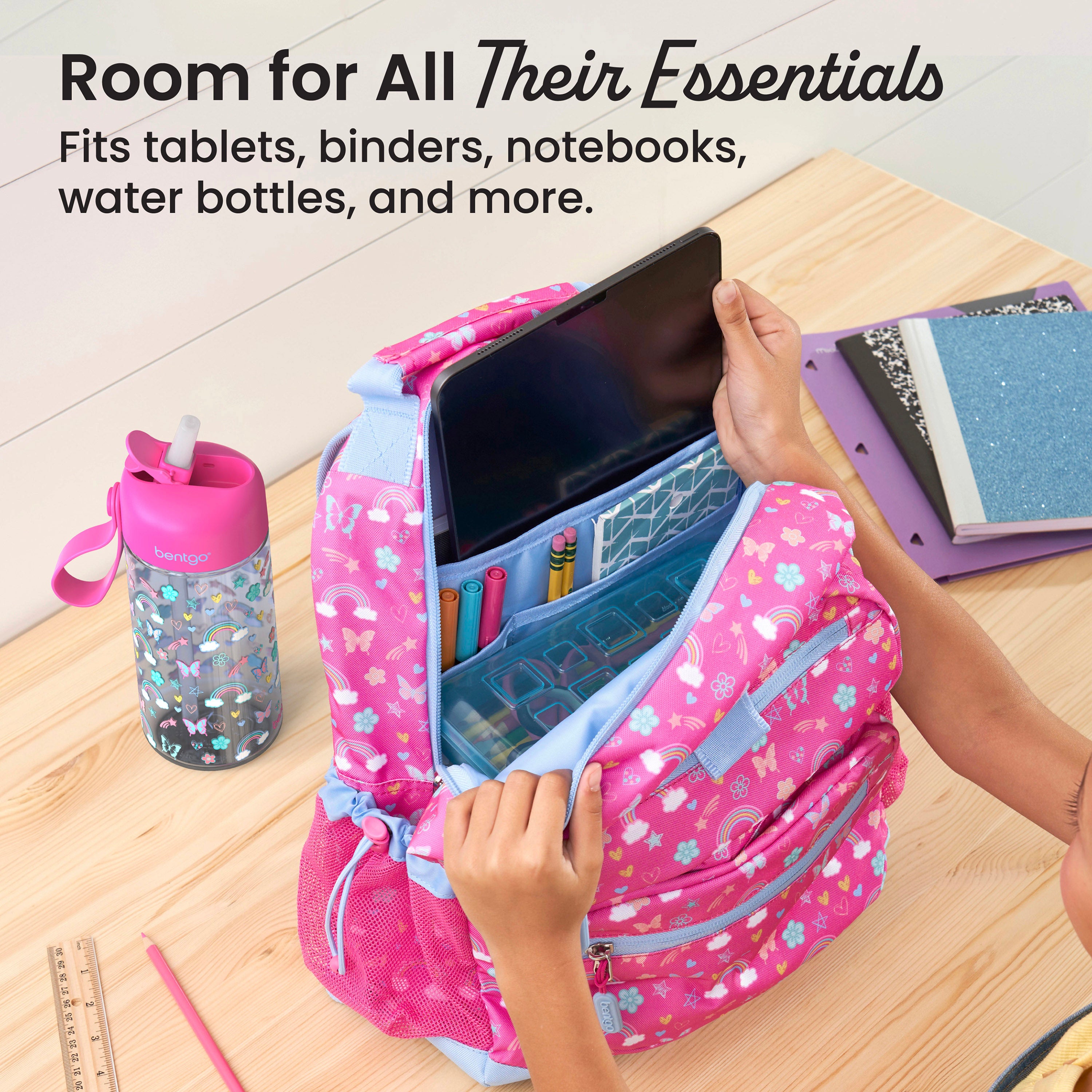bentgo-kids-prints-backpack-water-resistant-school-backpack-in-fun-kid-friendly- image 2