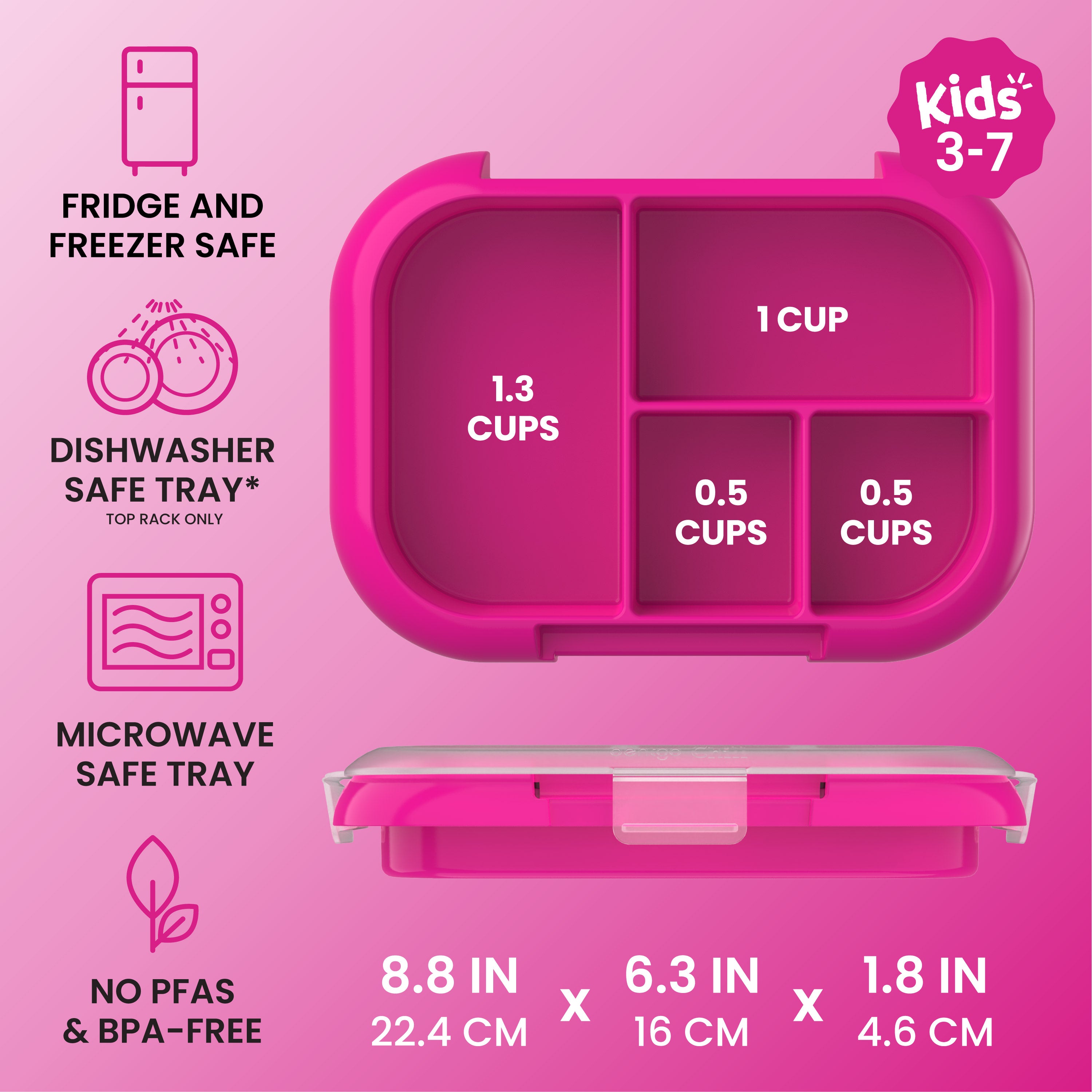 bentgo-chill-kids-replacement-tray-with-transparent-cover-fridge-freezer-safe-fo image 7