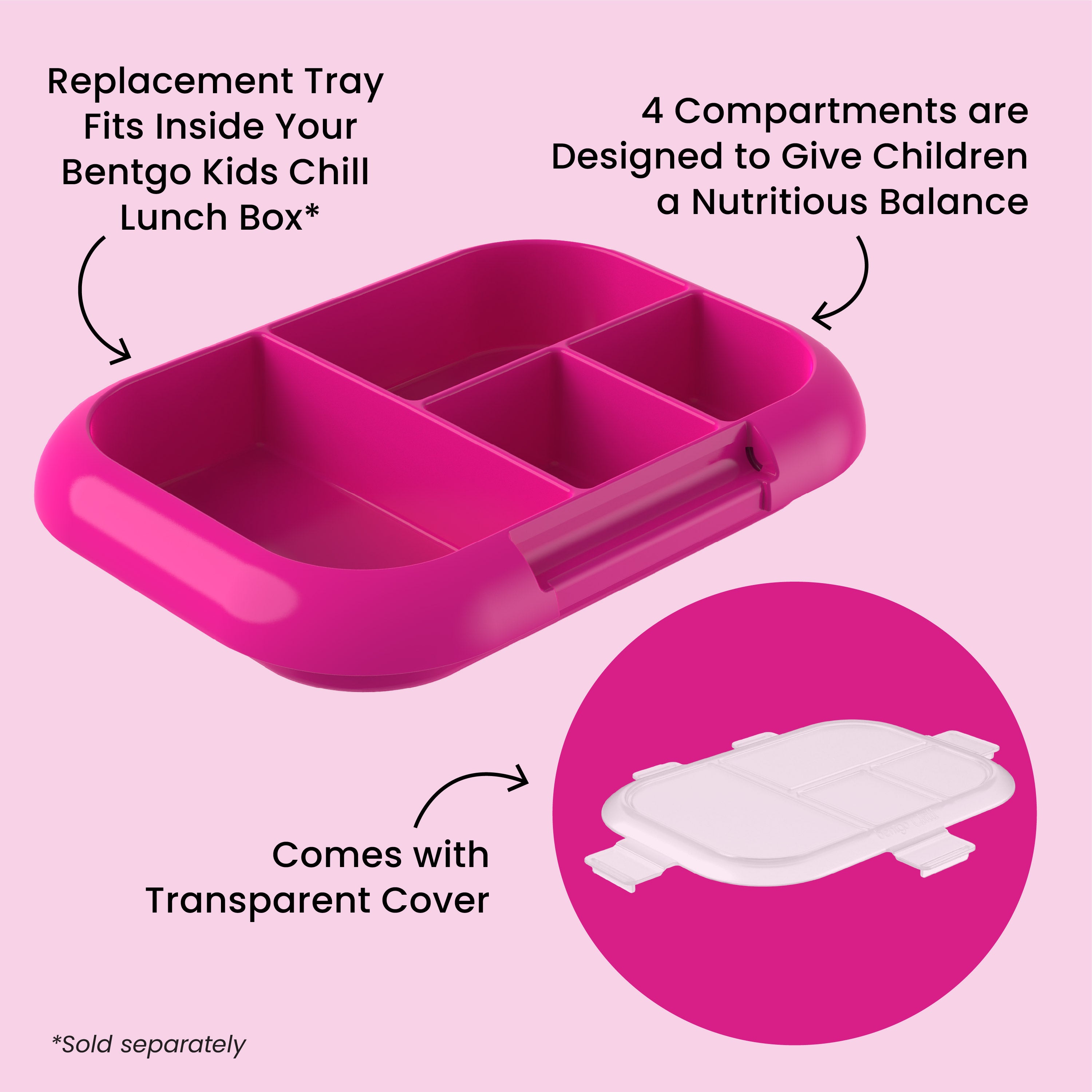 bentgo-chill-kids-replacement-tray-with-transparent-cover-fridge-freezer-safe-fo image 8