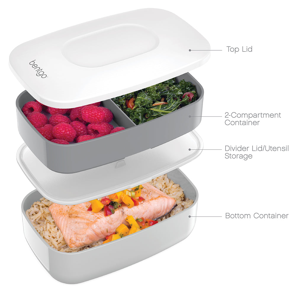 bentgo-classic-lunch-box-deluxe-bag-2-piece-bundle-stackable-bento-box-with-uten image 5