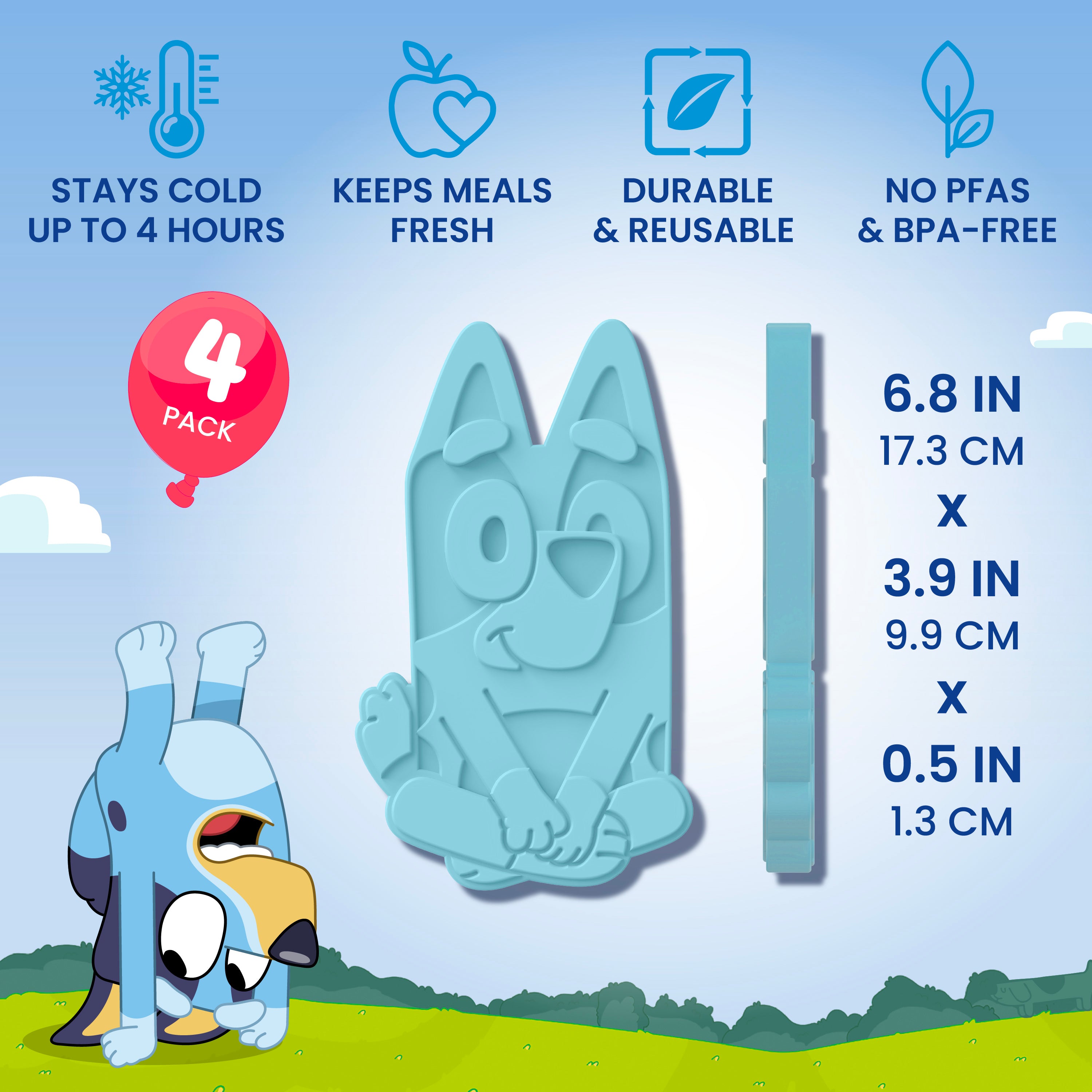bentgo-bluey-reusable-ice-packs-4-pack-extra-thin-freezer-packs-for-kids-lunch-b image 3
