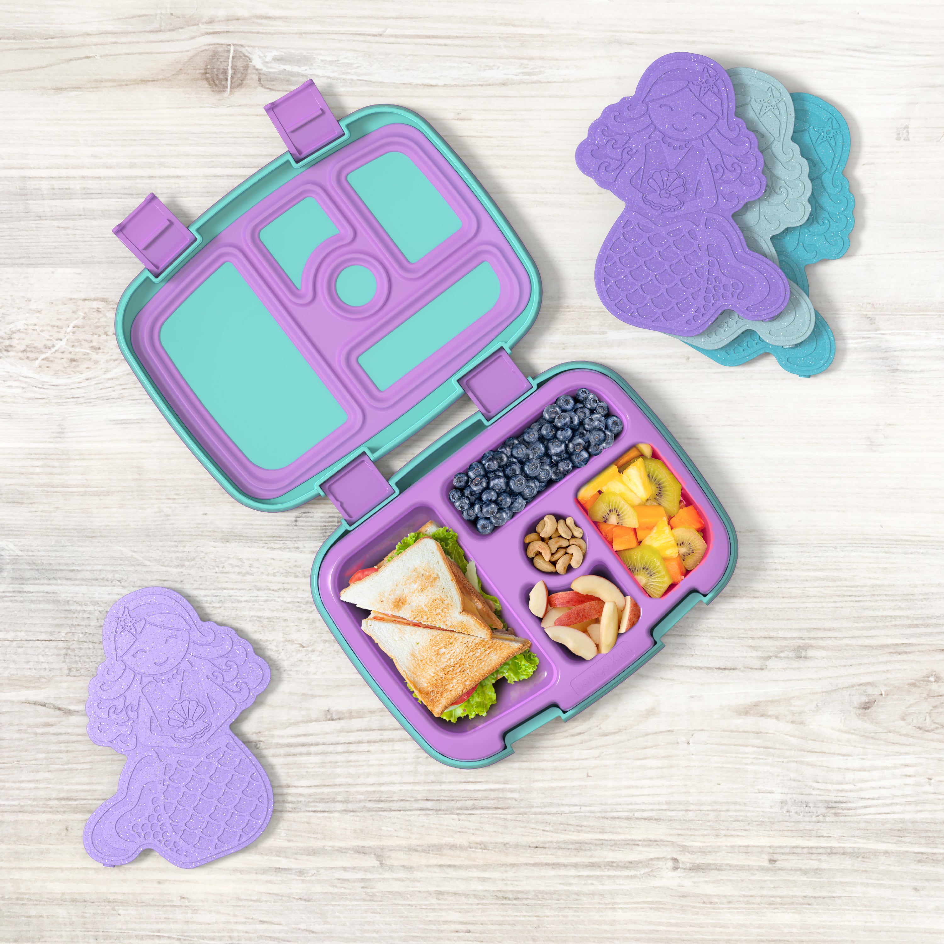 bentgo-buddies-reusable-ice-packs-glitter-4-pack-slim-kid-friendly-lunch-box-coo image 7