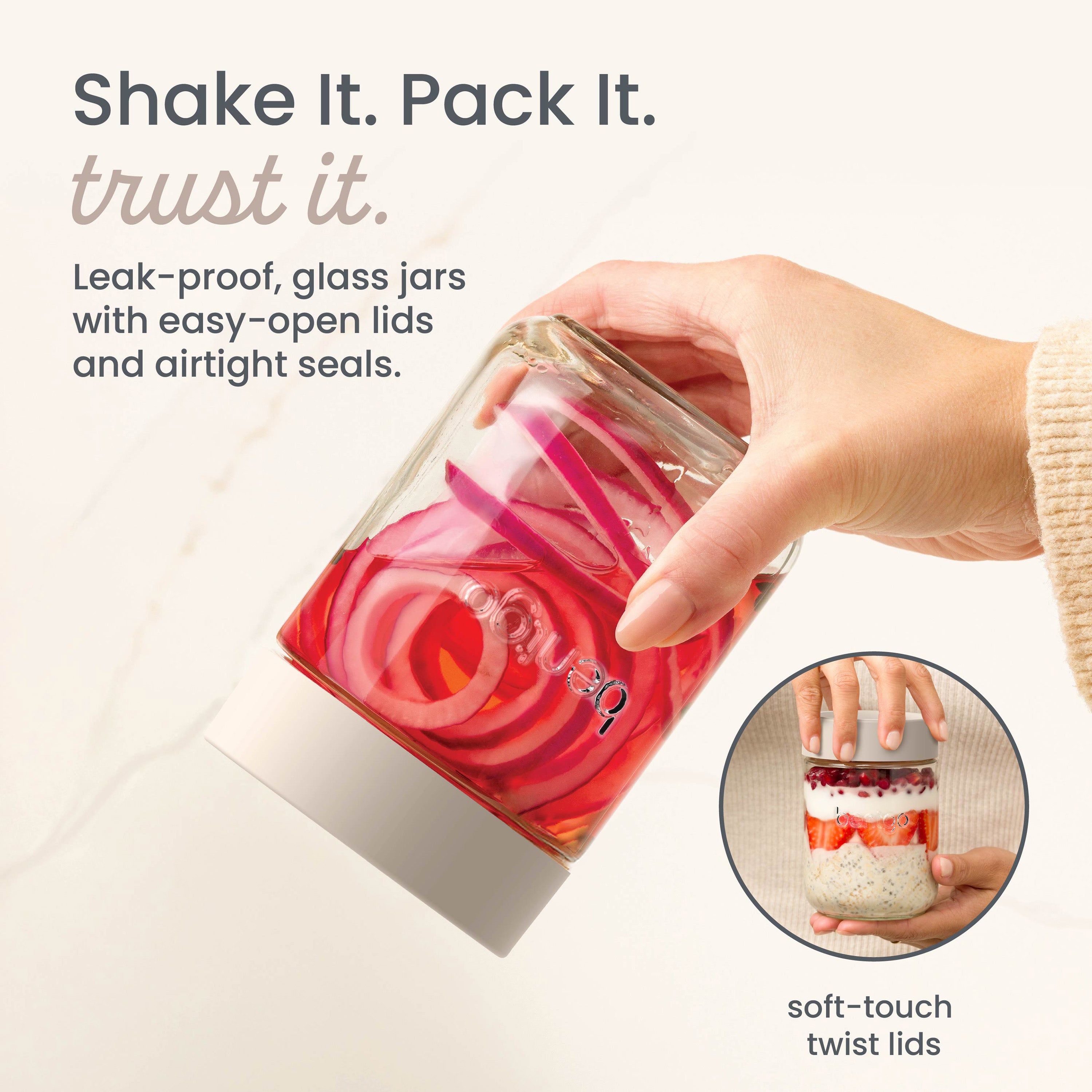 bentgo-leak-proof-glass-food-jars-12-piece-set-six-16-fl-oz-jars-with-twist-lids image 2