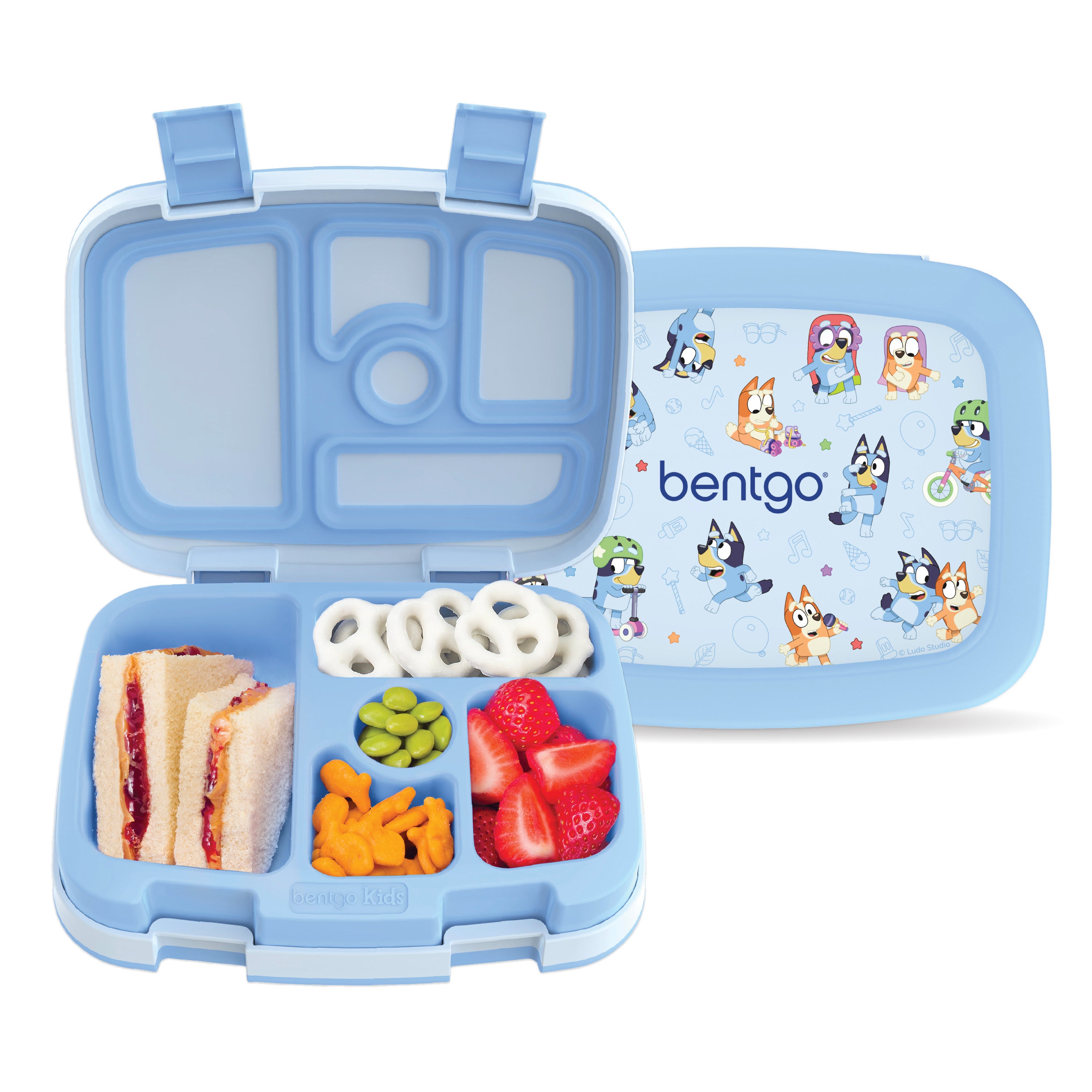 bentgo-bluey-kids-prints-lunch-box-5-compartment-leakproof-bento-style-lunch-con image 1