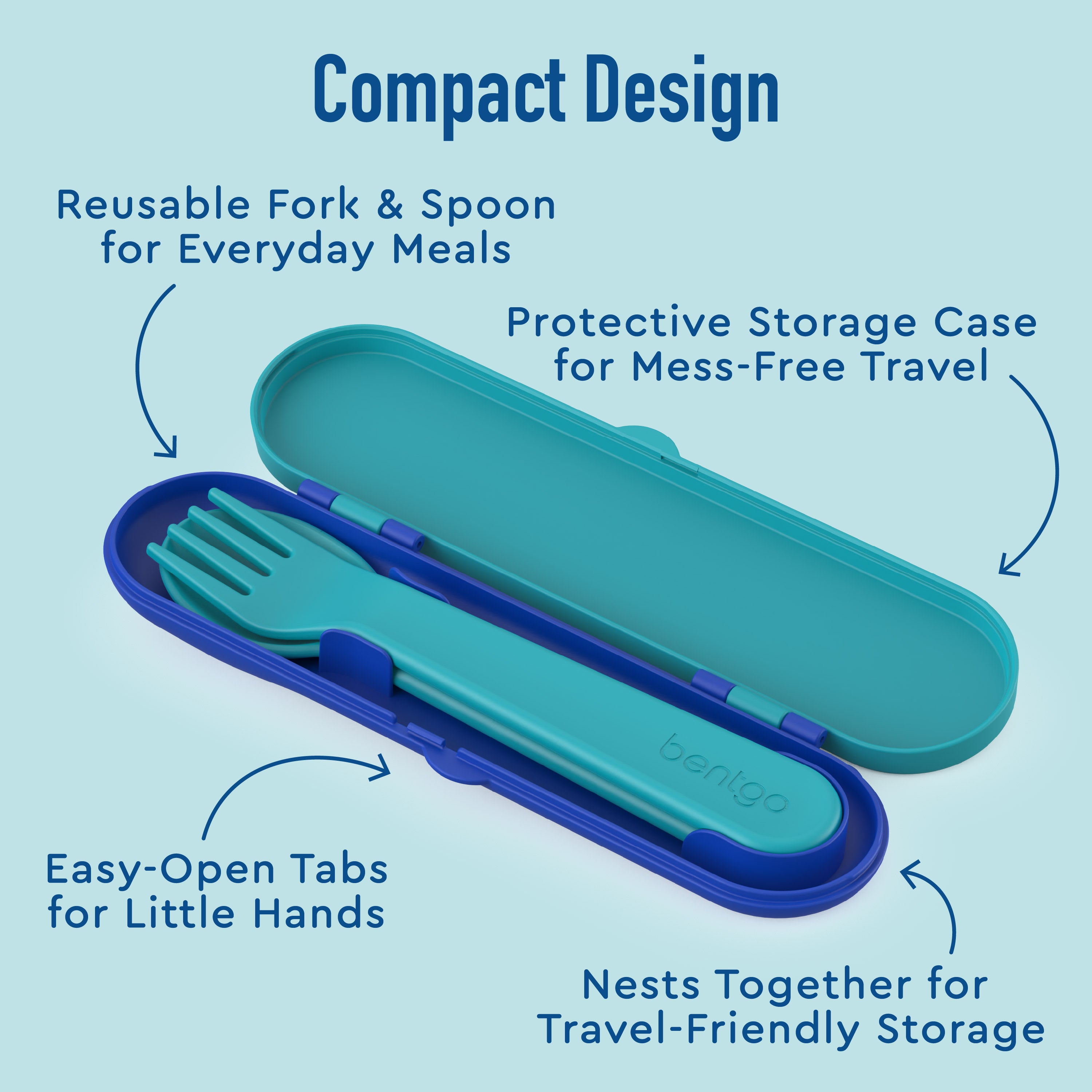 bentgo-kids-utensil-set-reusable-fork-spoon-with-slim-storage-case-for-lunch-box image 4