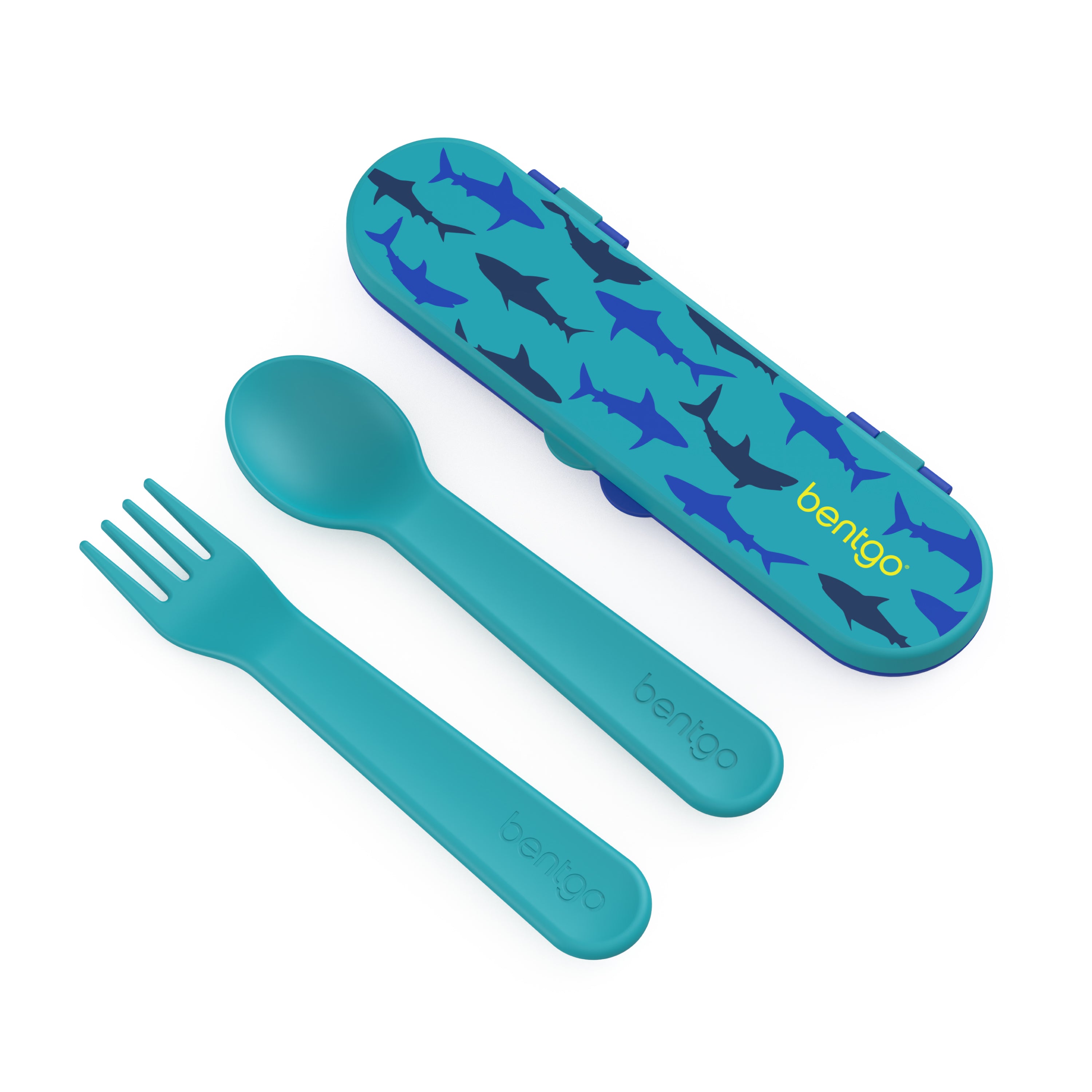 bentgo-kids-utensil-set-reusable-fork-spoon-with-slim-storage-case-for-lunch-box image 1