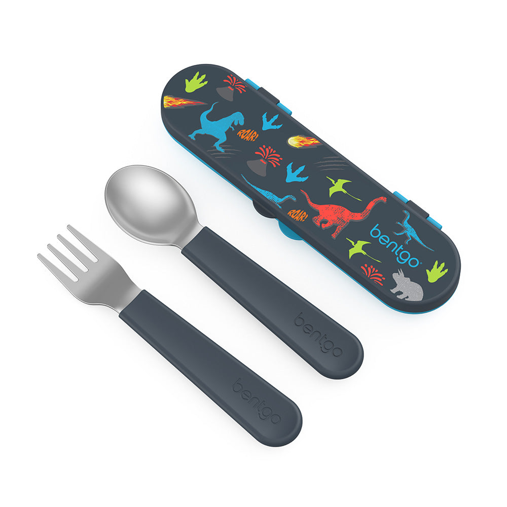 bentgo-kids-stainless-steel-utensil-set-fork-spoon-with-travel-case-soft-silicon image 8