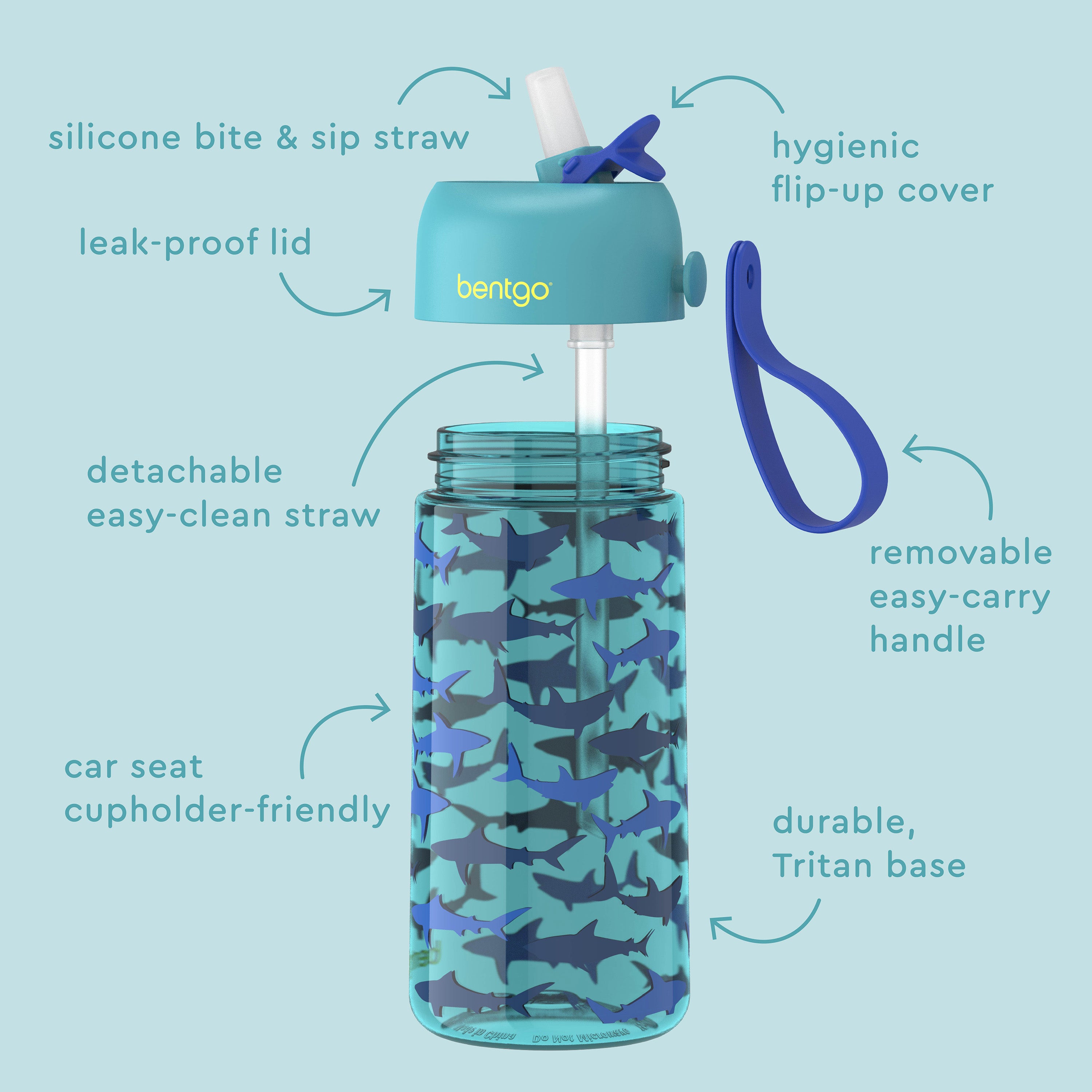 bentgo-kids-water-bottle-15-fl-oz-leak-proof-flip-straw image 6