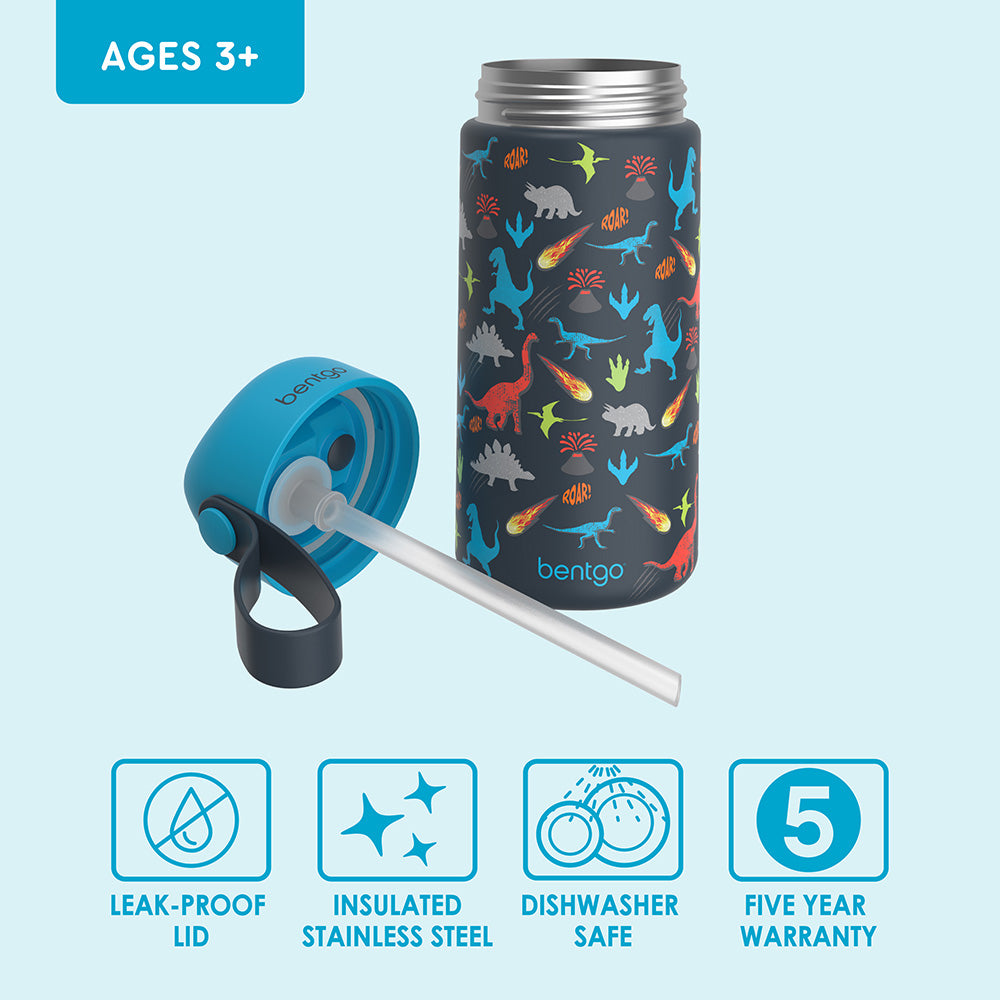 bentgo-kids-stainless-steel-insulated-water-bottle-12-hour-cold-no-spill-bite-si image 5