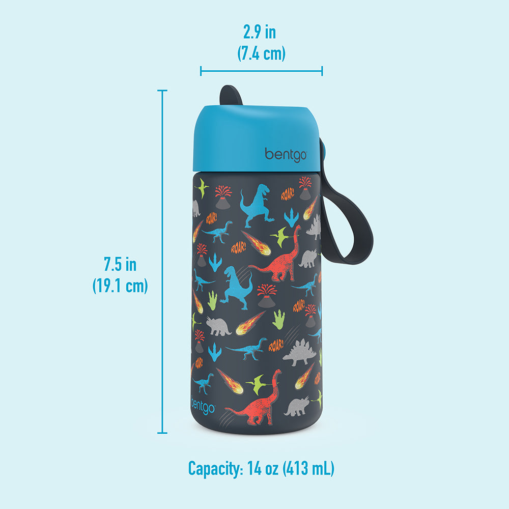 bentgo-kids-stainless-steel-insulated-water-bottle-12-hour-cold-no-spill-bite-si image 7